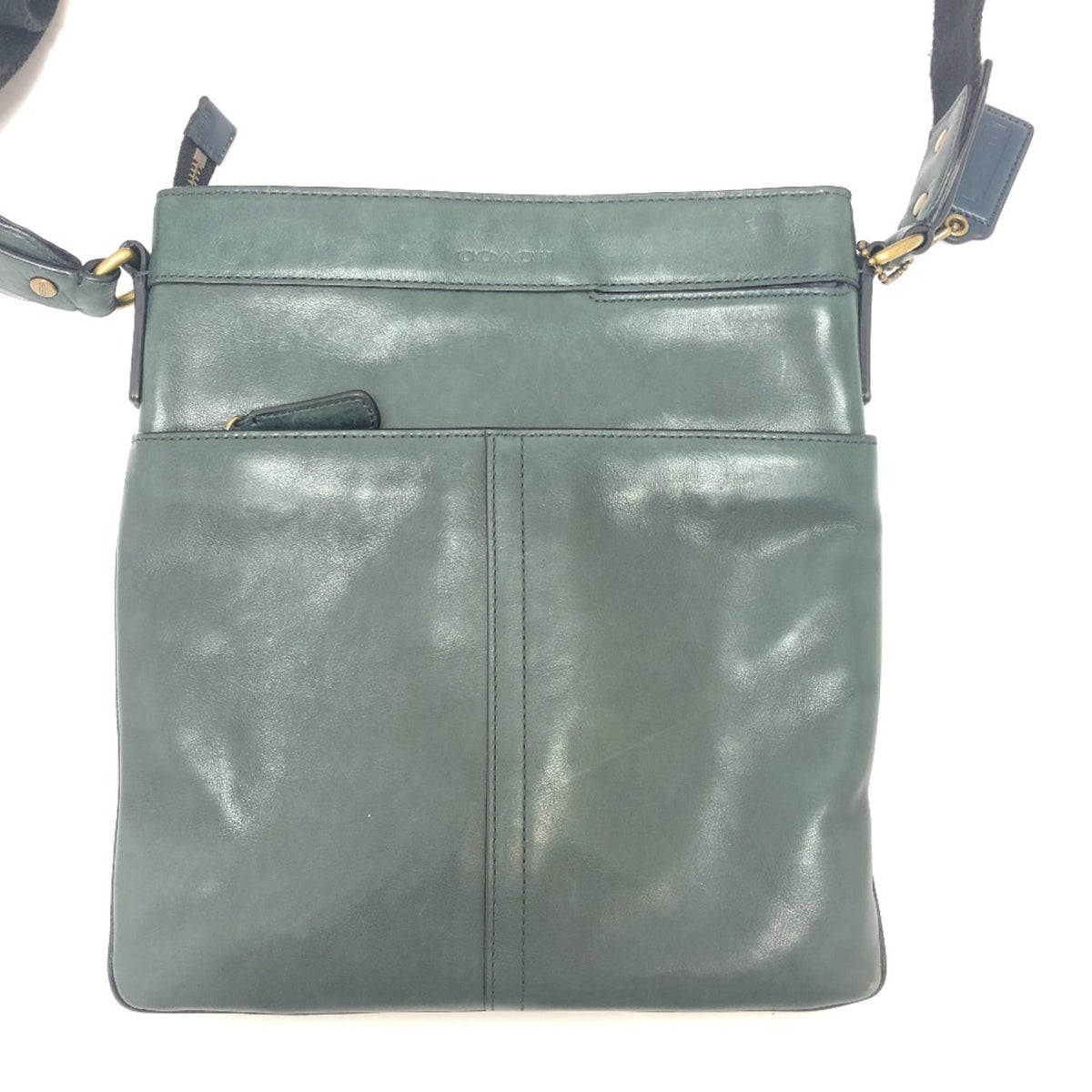 Coach Green Leather Shoulder Bag (Pre-Owned)