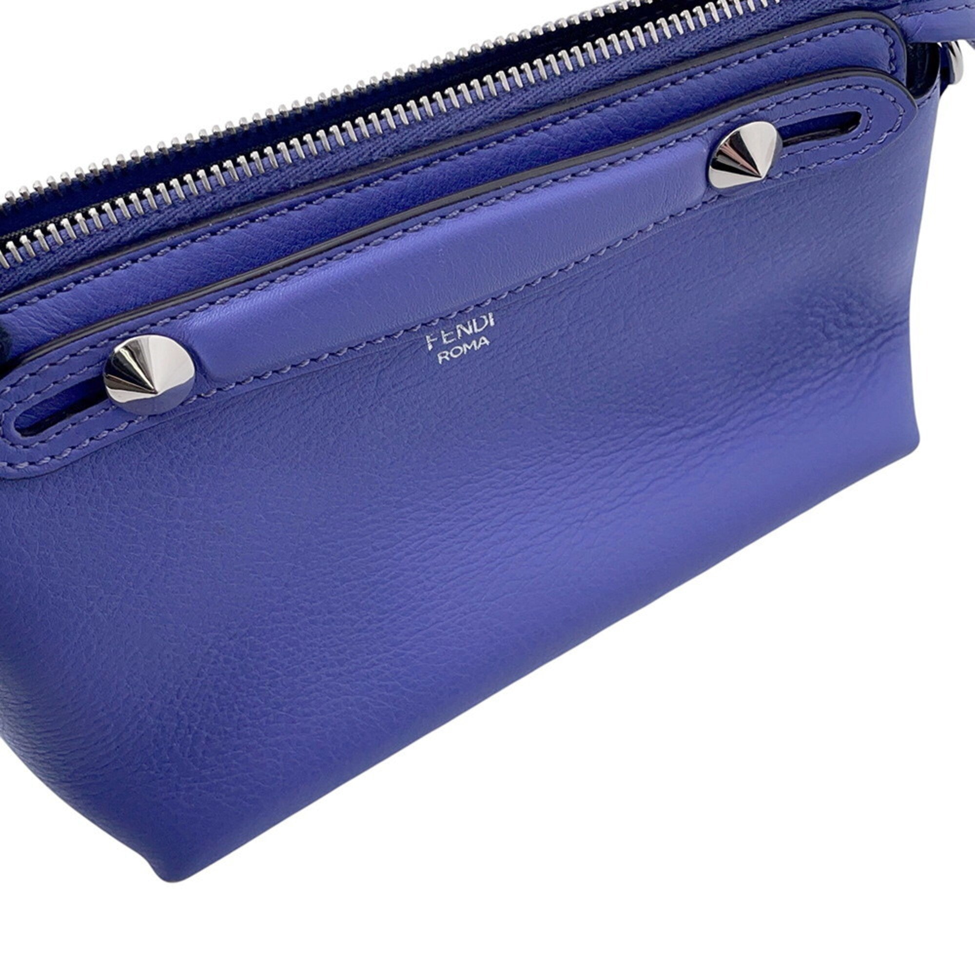 Fendi Purple Leather Handbag Shoulder Bag (Pre-Owned)