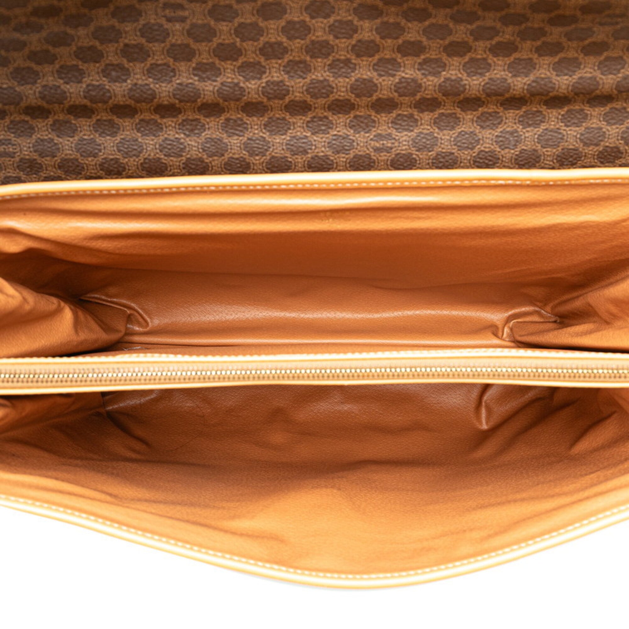 Celine Brown Pvc Leather Briefcase Shoulder Bag (Pre-Owned)