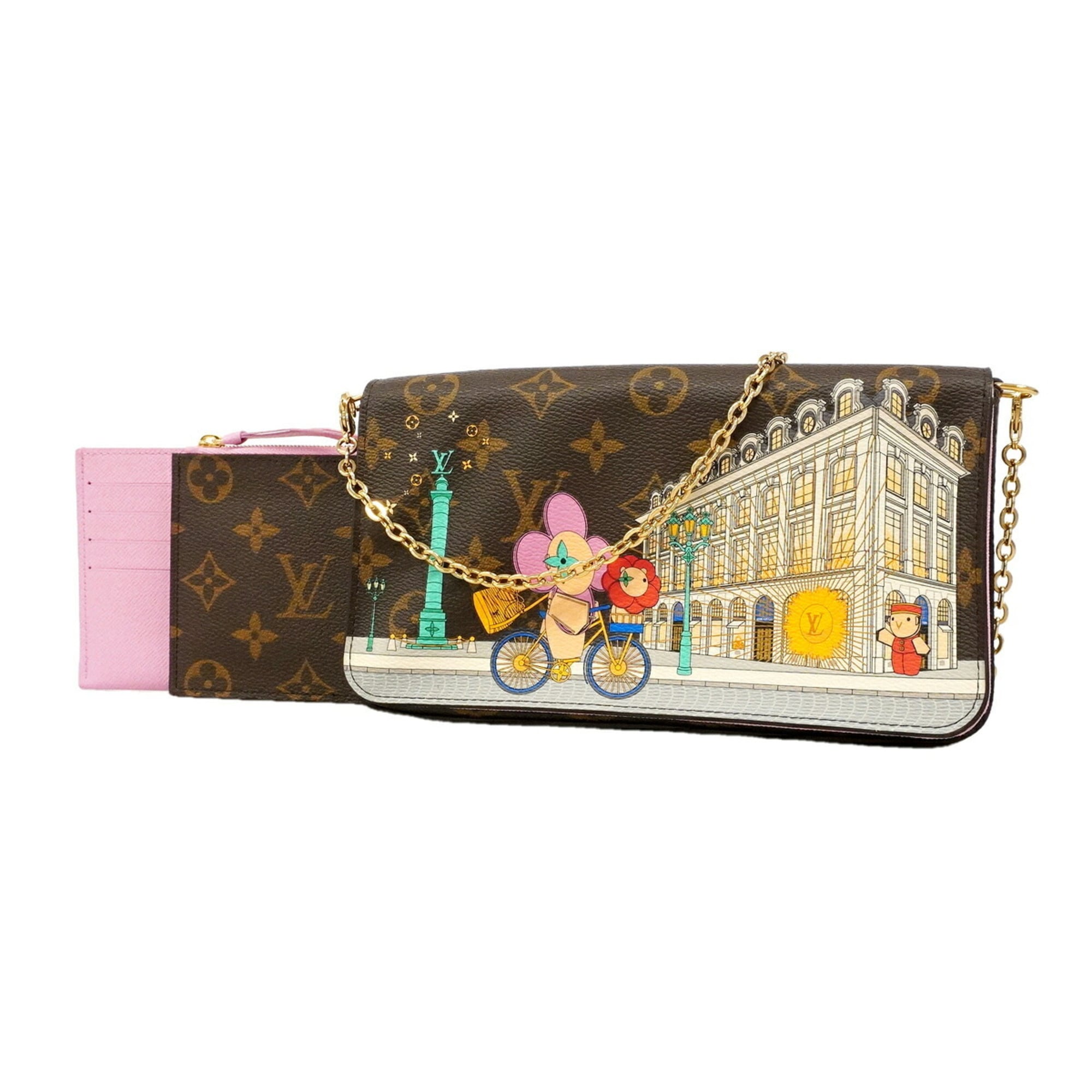 Louis Vuitton Brown Chain/Shoulder Wallet (Pre-Owned)