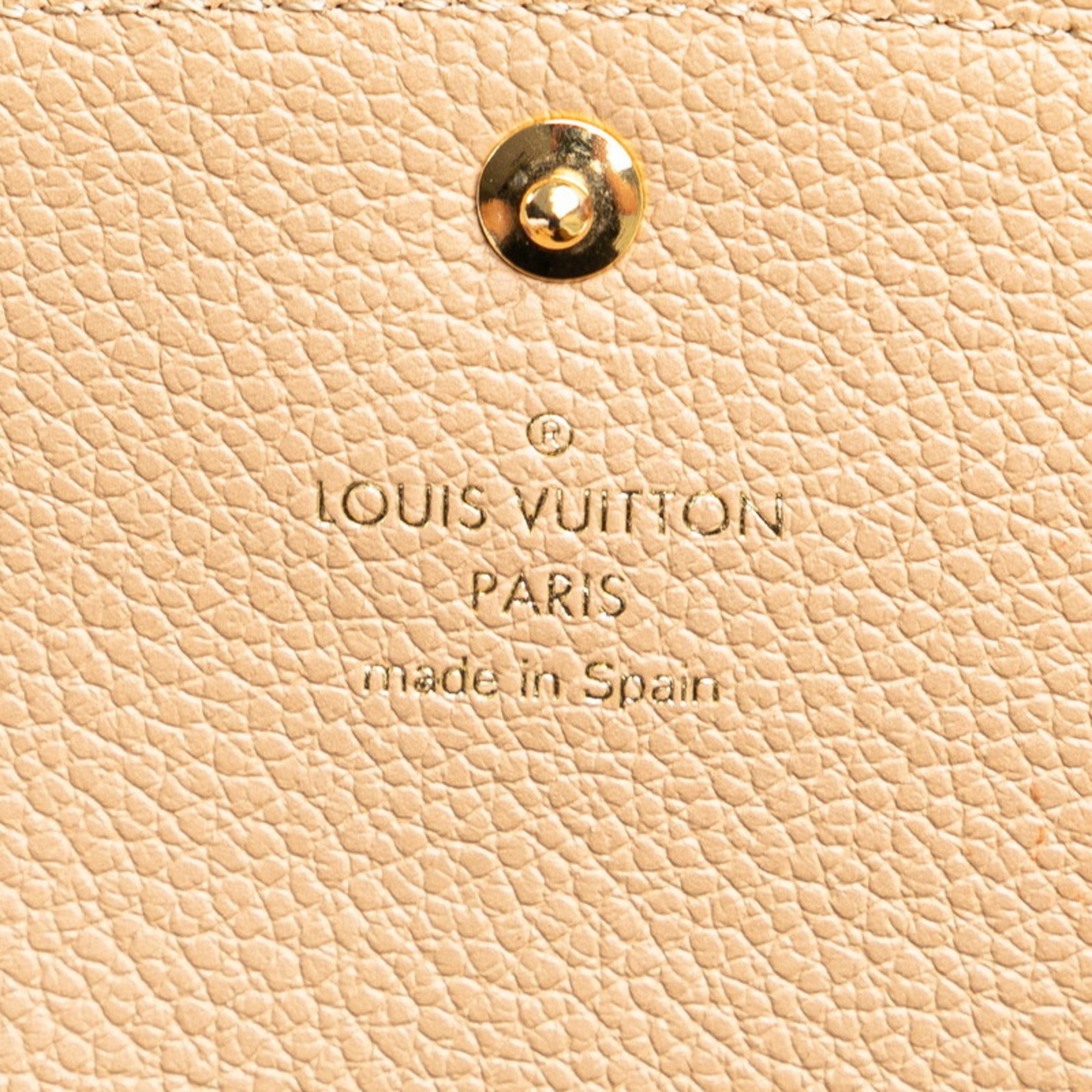 Louis Vuitton Monogram Empreinte Black Noir Leather Long Wallet (Bi-Fold) (Pre-Owned)