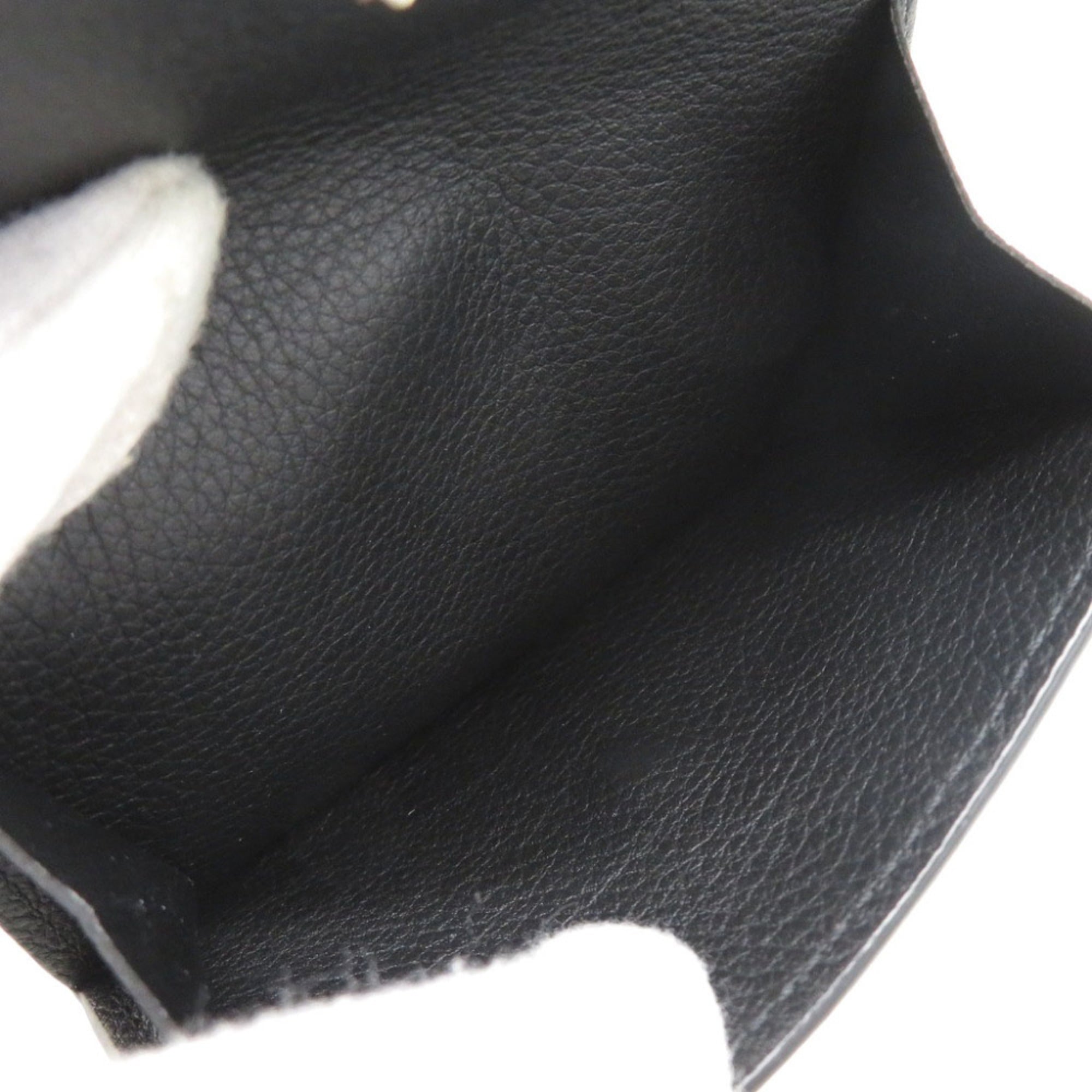 Louis Vuitton Noir Leather Wallet (Tri-Fold) (Pre-Owned)