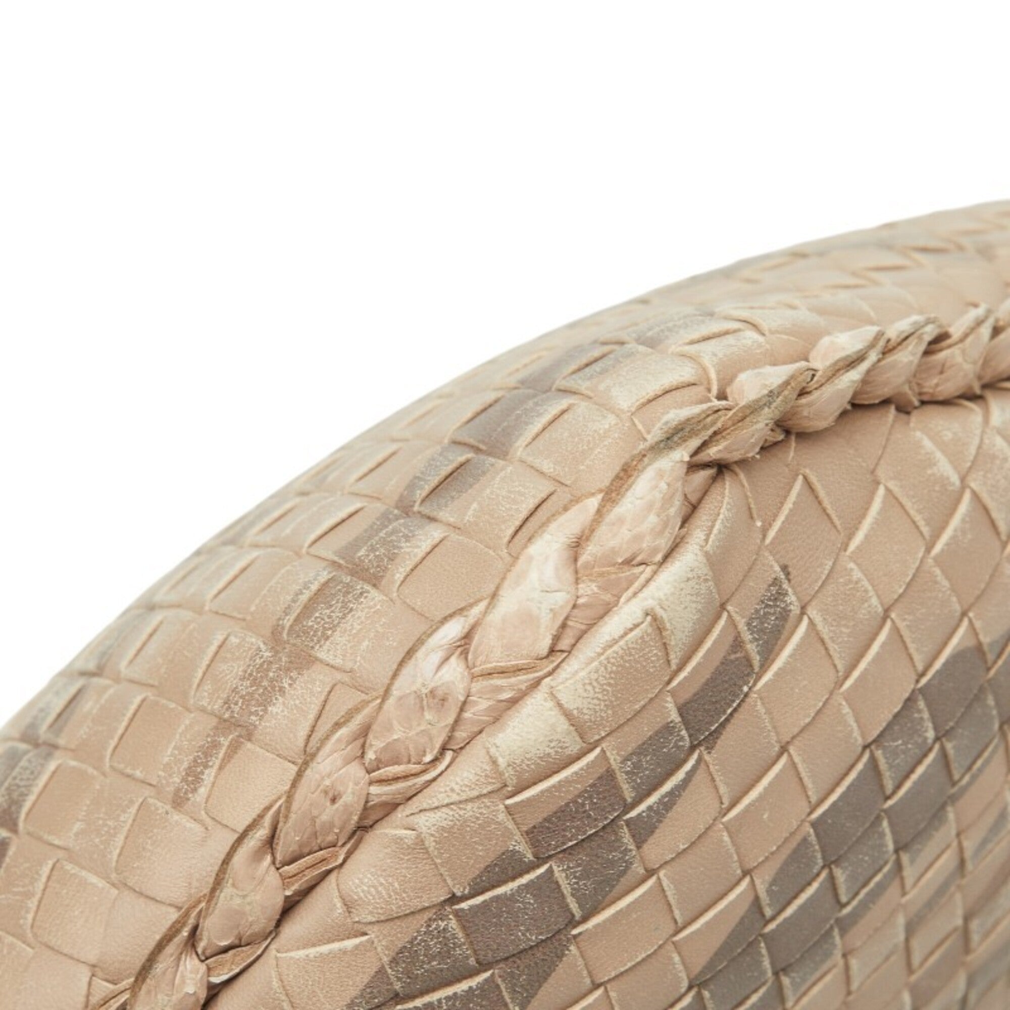 Bottega Veneta Beige Brown Leather Handbag Shoulder Bag (Pre-Owned)