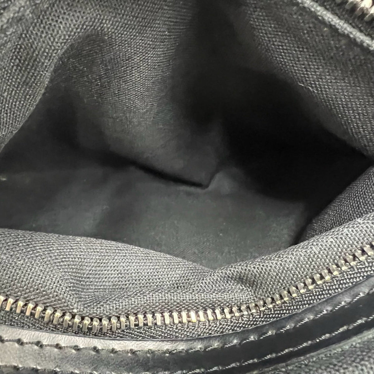 Louis Vuitton Black Leather Handbag Tote Bag (Pre-Owned)