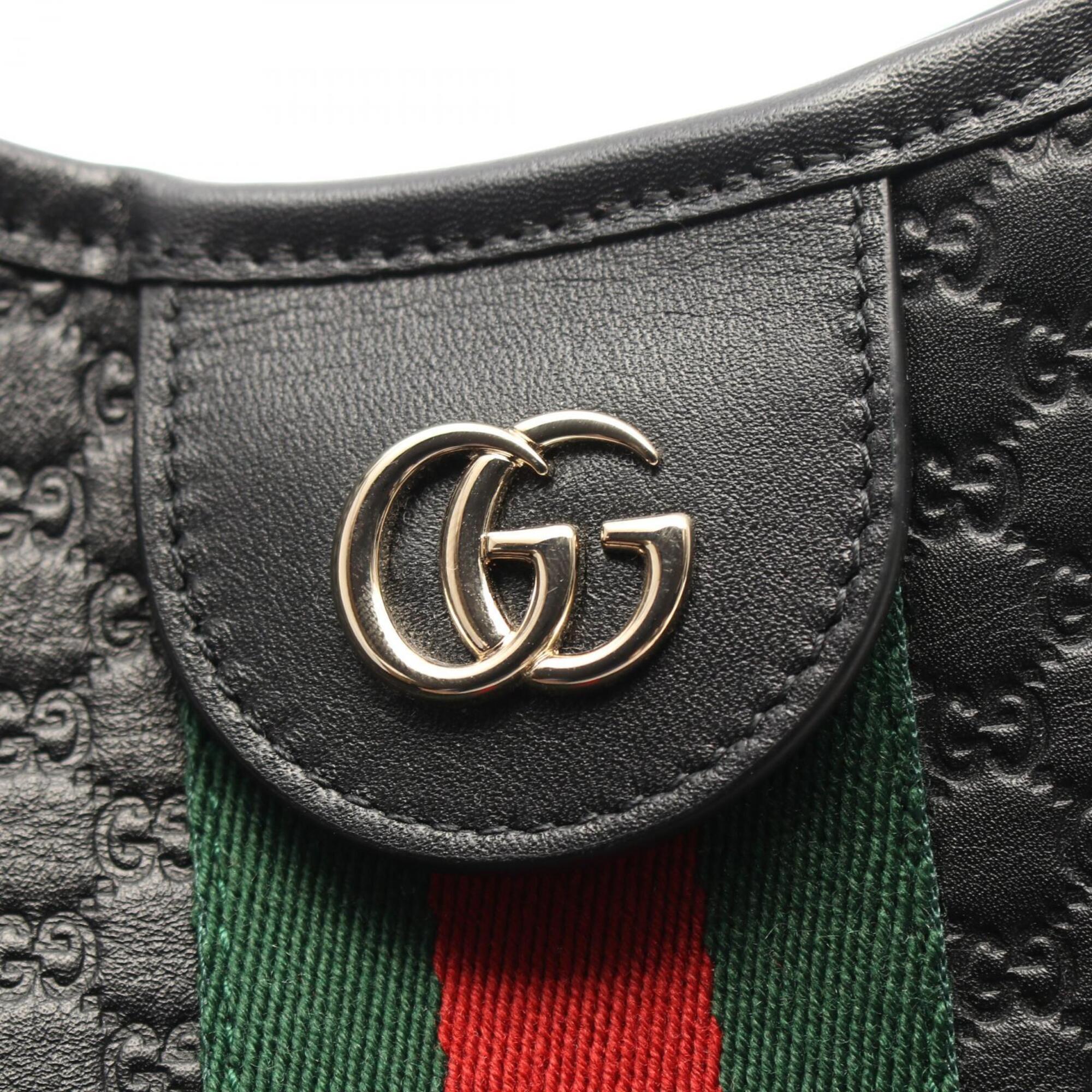 Gucci Black Leather Handbag Pouch (Pre-Owned)