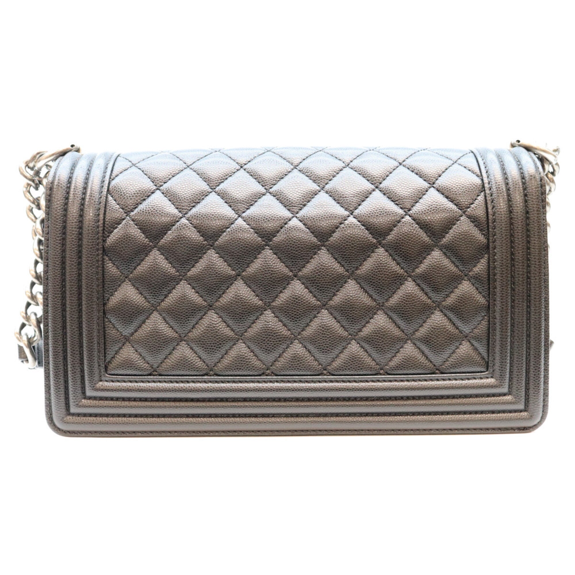 Chanel Black Grained Calfskin Shoulder Bag (Pre-Owned)