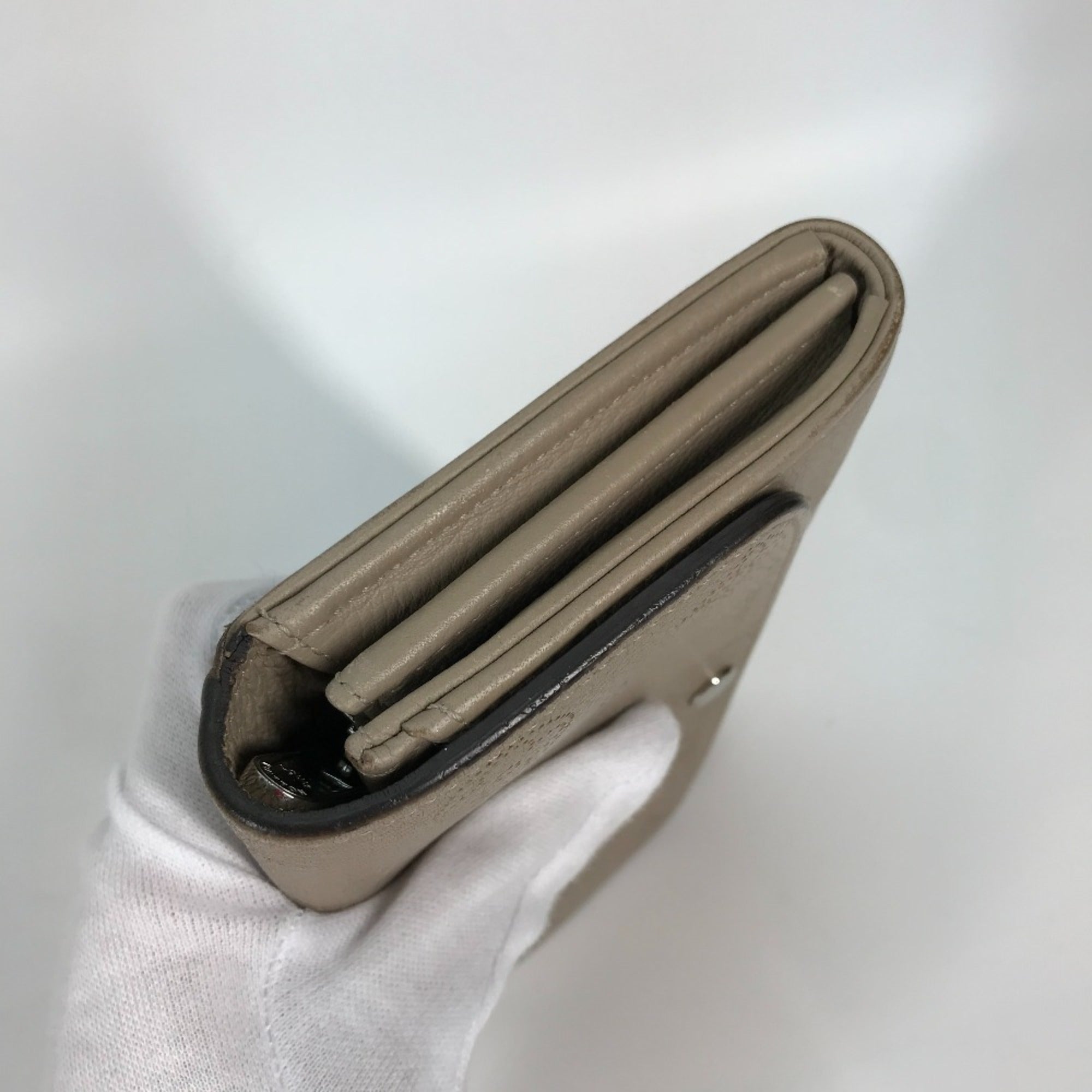 Louis Vuitton Beige Galle Iris Leather Long Wallet (Bi-Fold) (Pre-Owned)