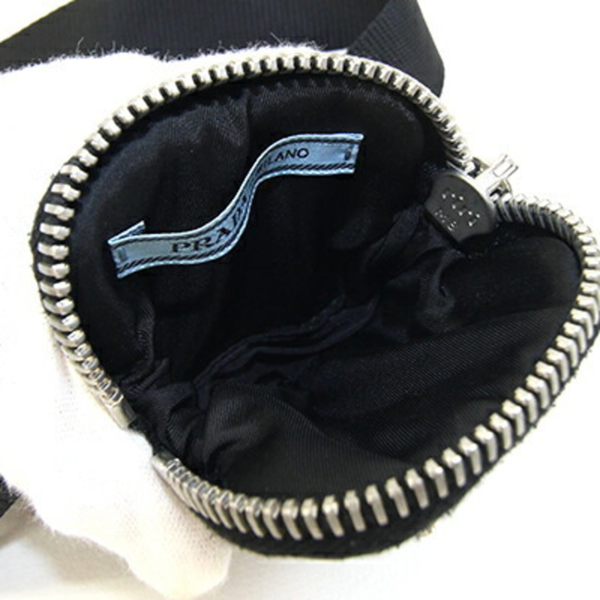Prada Black Nylon Leather Fanny Pack Handbag Pouch (Pre-Owned)