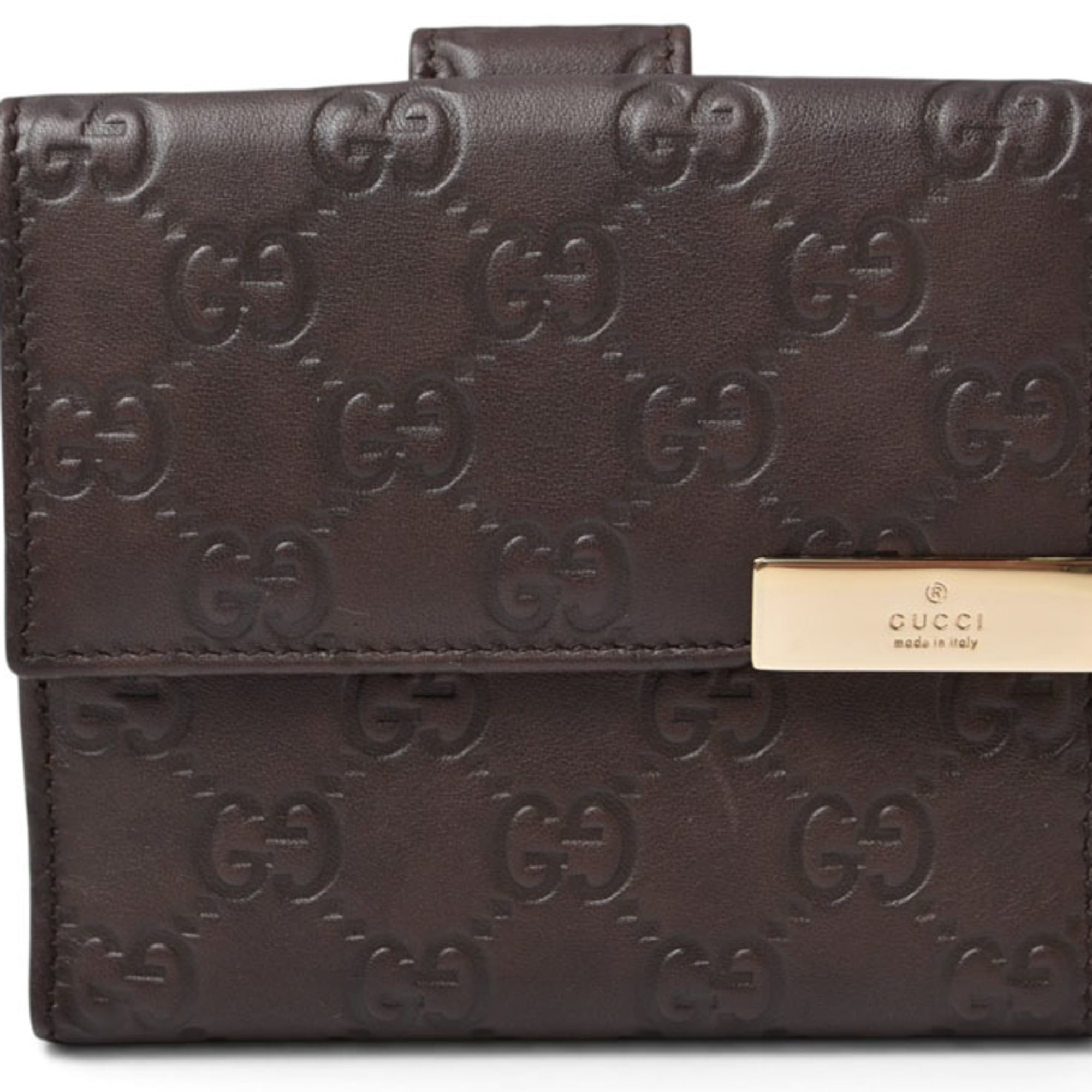 Gucci Dark Brown Leather Wallet (Bi-Fold) (Pre-Owned)