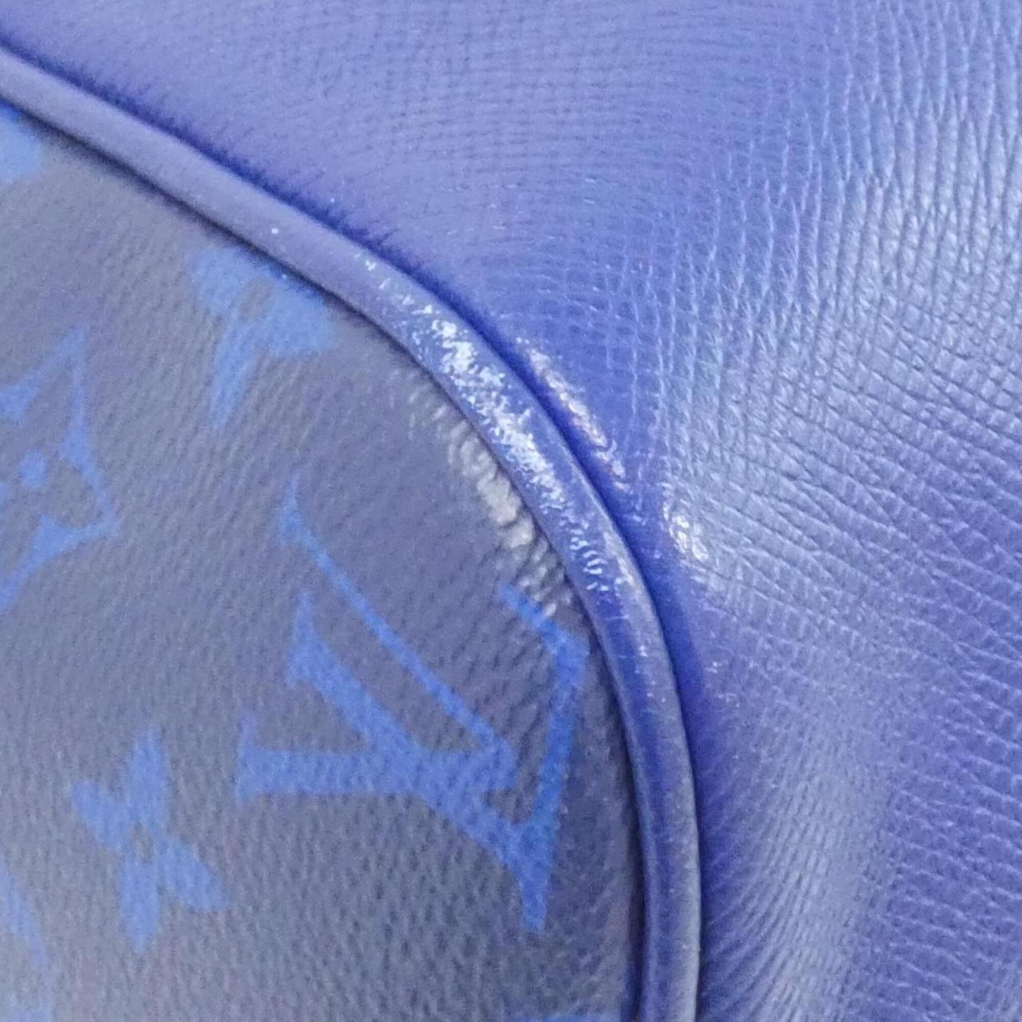 Louis Vuitton Cobalt Coated Canvas Leather Boston Bag (Pre-Owned)