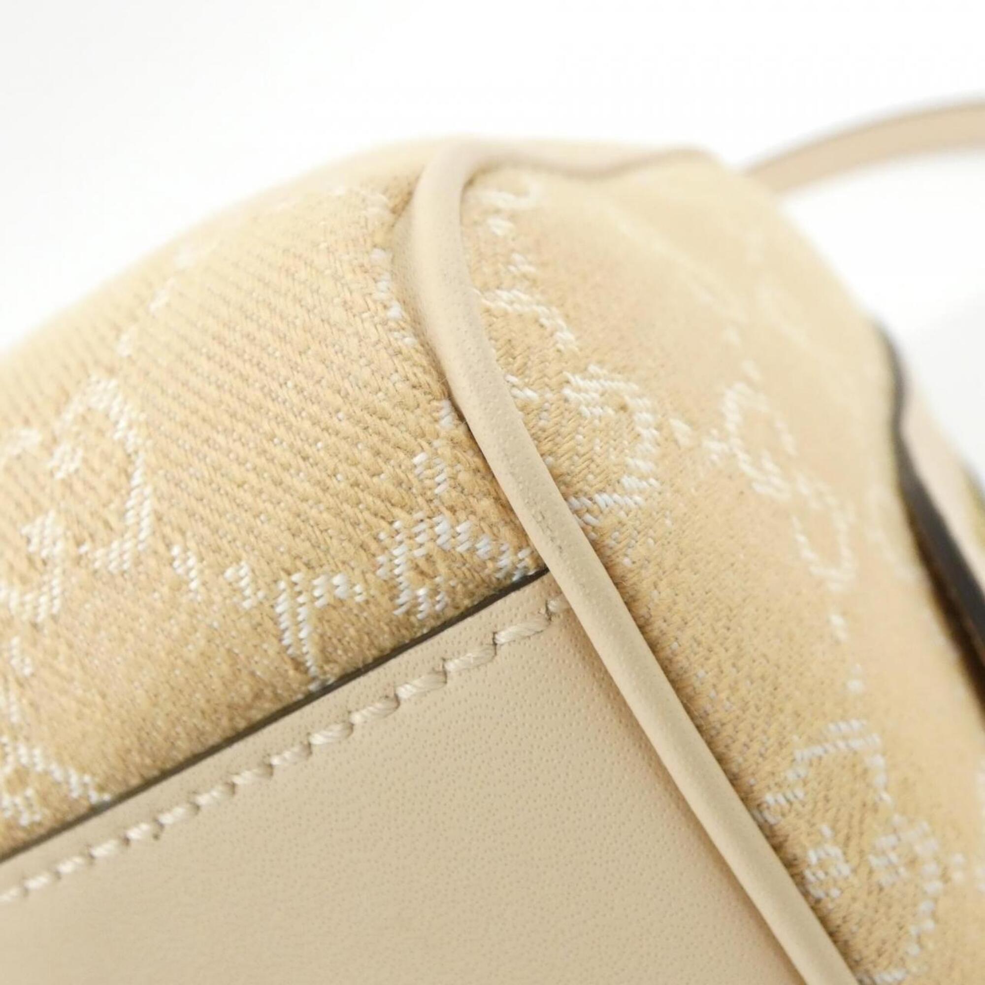 Gucci Light Beige Denim Leather Boston Bag (Pre-Owned)