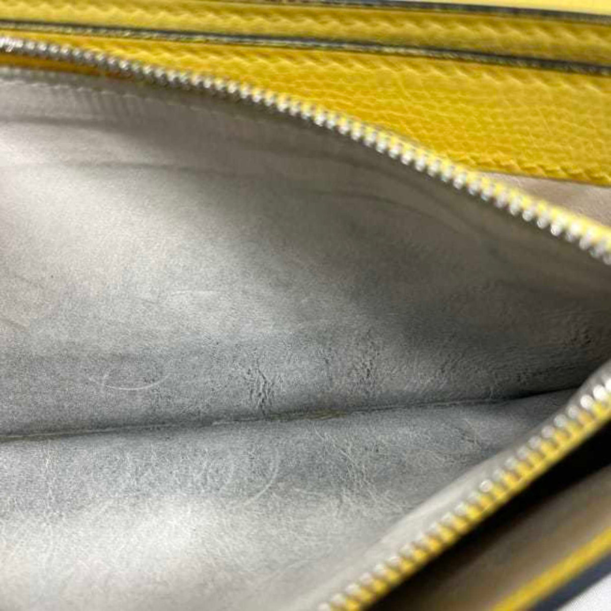Valextra Yellow Leather Long Wallet (Bi-Fold) (Pre-Owned)