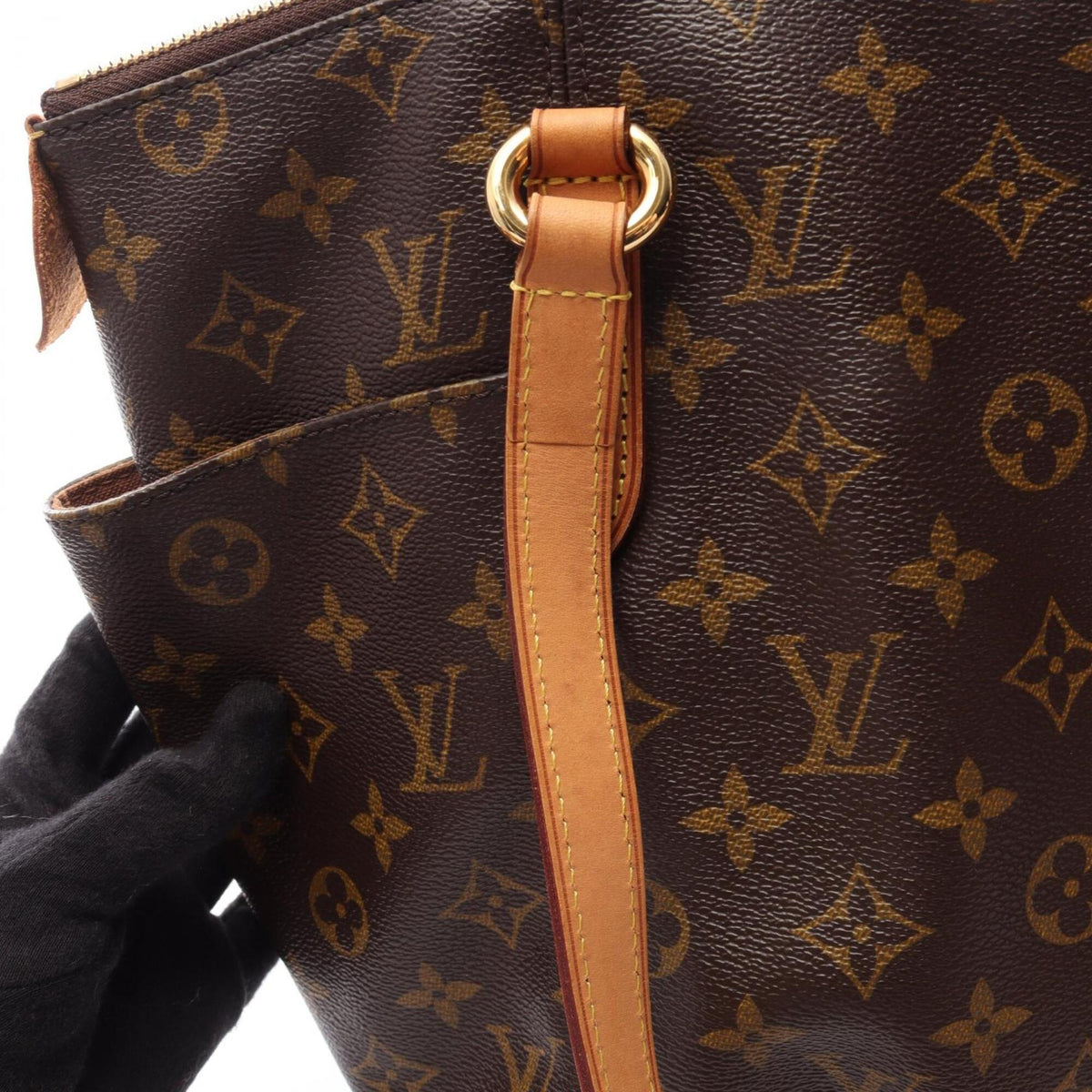 Louis Vuitton Brown Coated Canvas Pvc Monogram Leather Handbag Tote Bag (Pre-Owned)