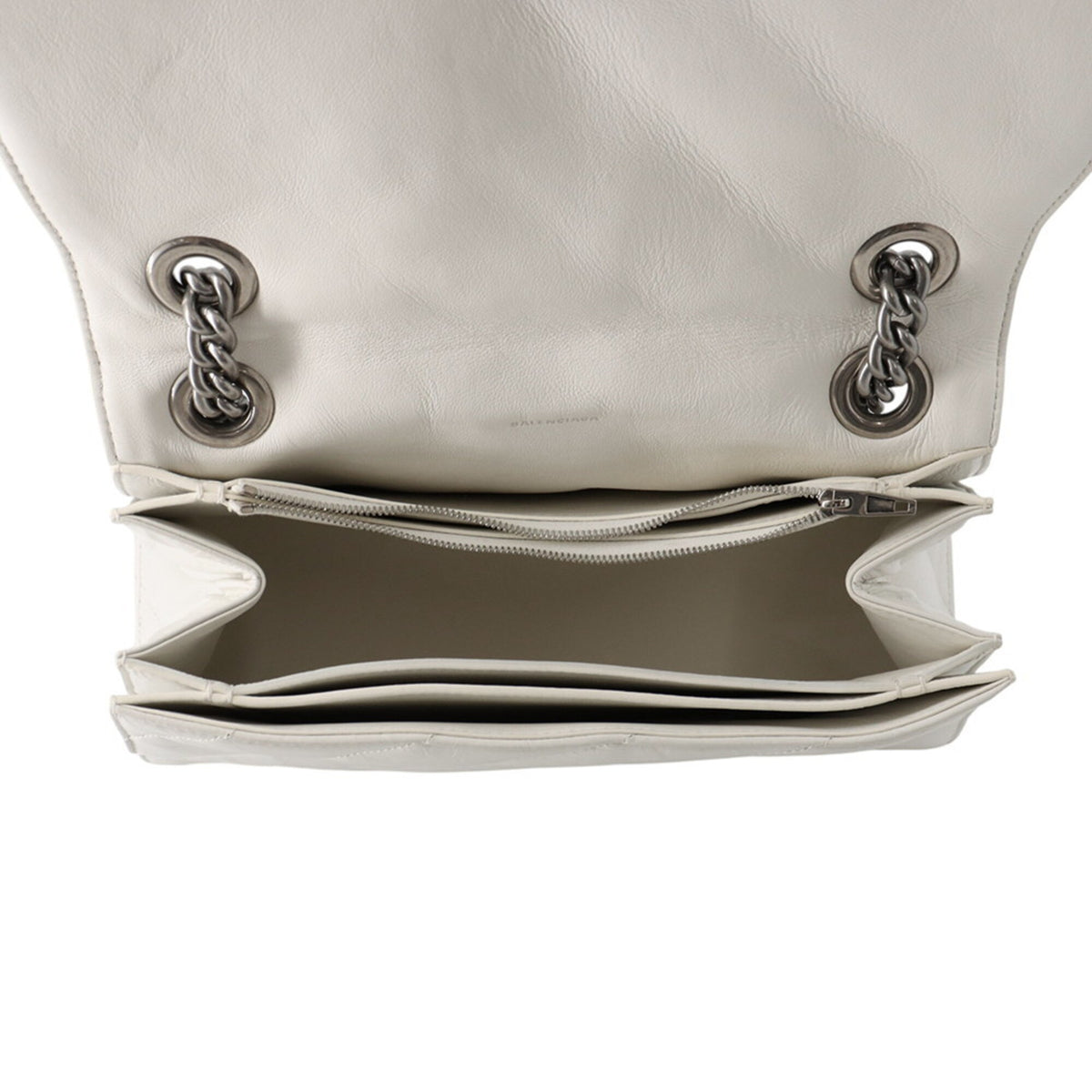 Balenciaga White Leather Handbag Shoulder Bag (Pre-Owned)