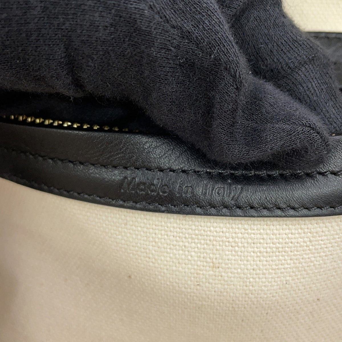 Celine Black Canvas Leather Handbag Tote Bag (Pre-Owned)