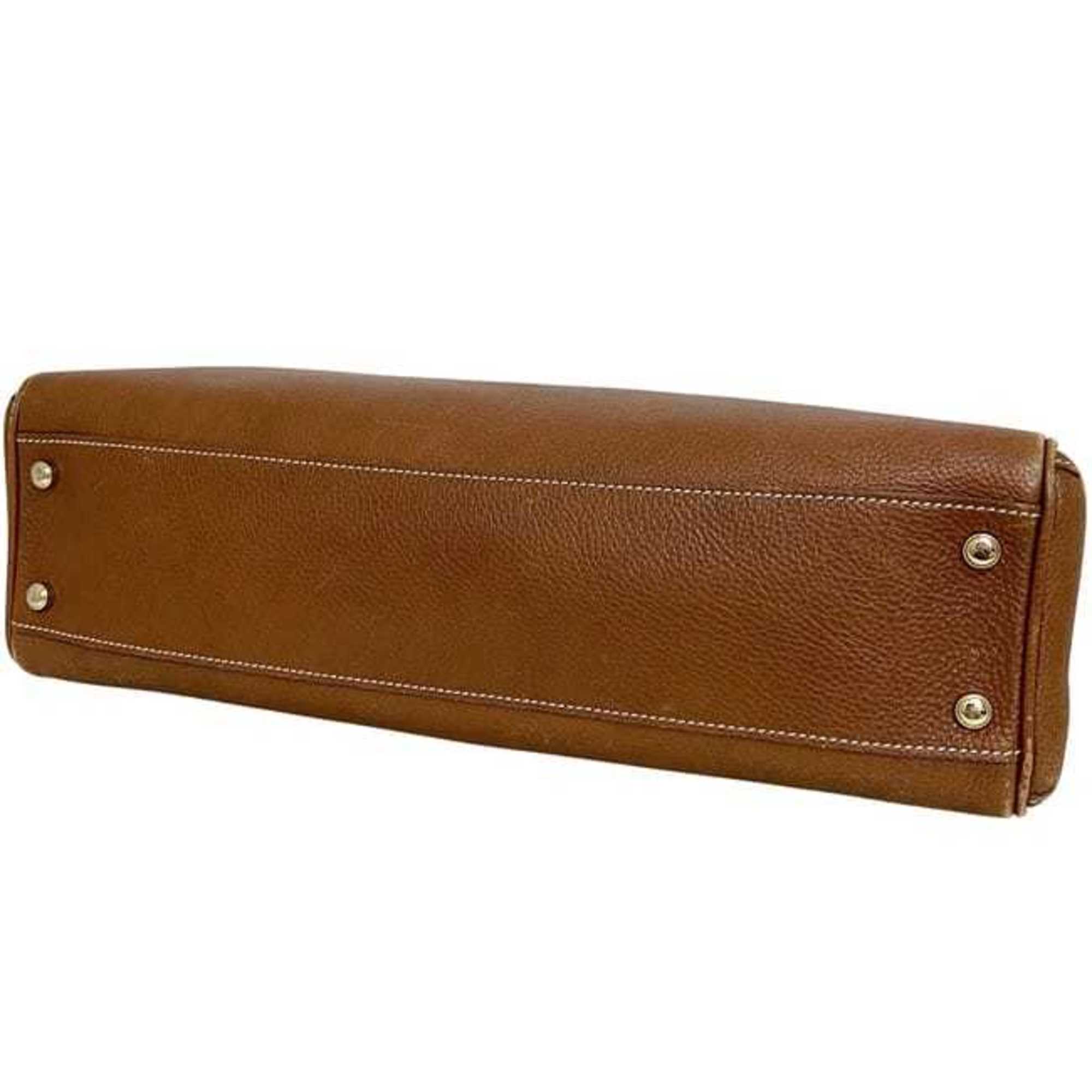 Cartier Brown Leather Handbag (Pre-Owned)