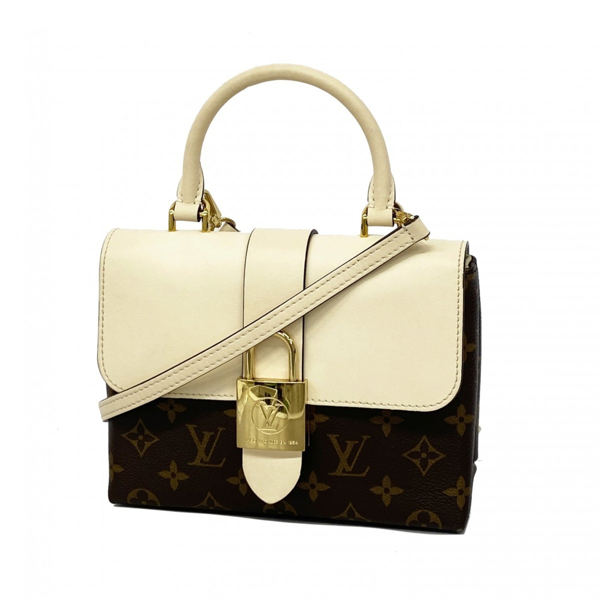 Louis Vuitton Brown Cream Handbag (Pre-Owned)