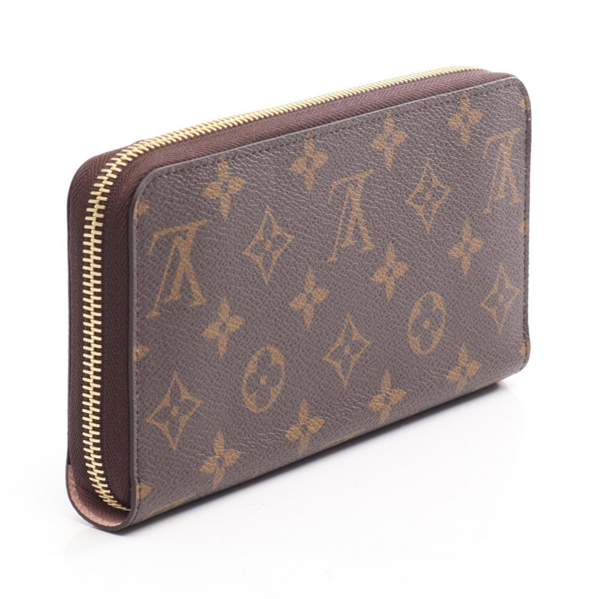 Louis Vuitton Brown Monogram Pink Rose Ballerine Monogram Leather Long Wallet (Bi-Fold) (Pre-Owned)