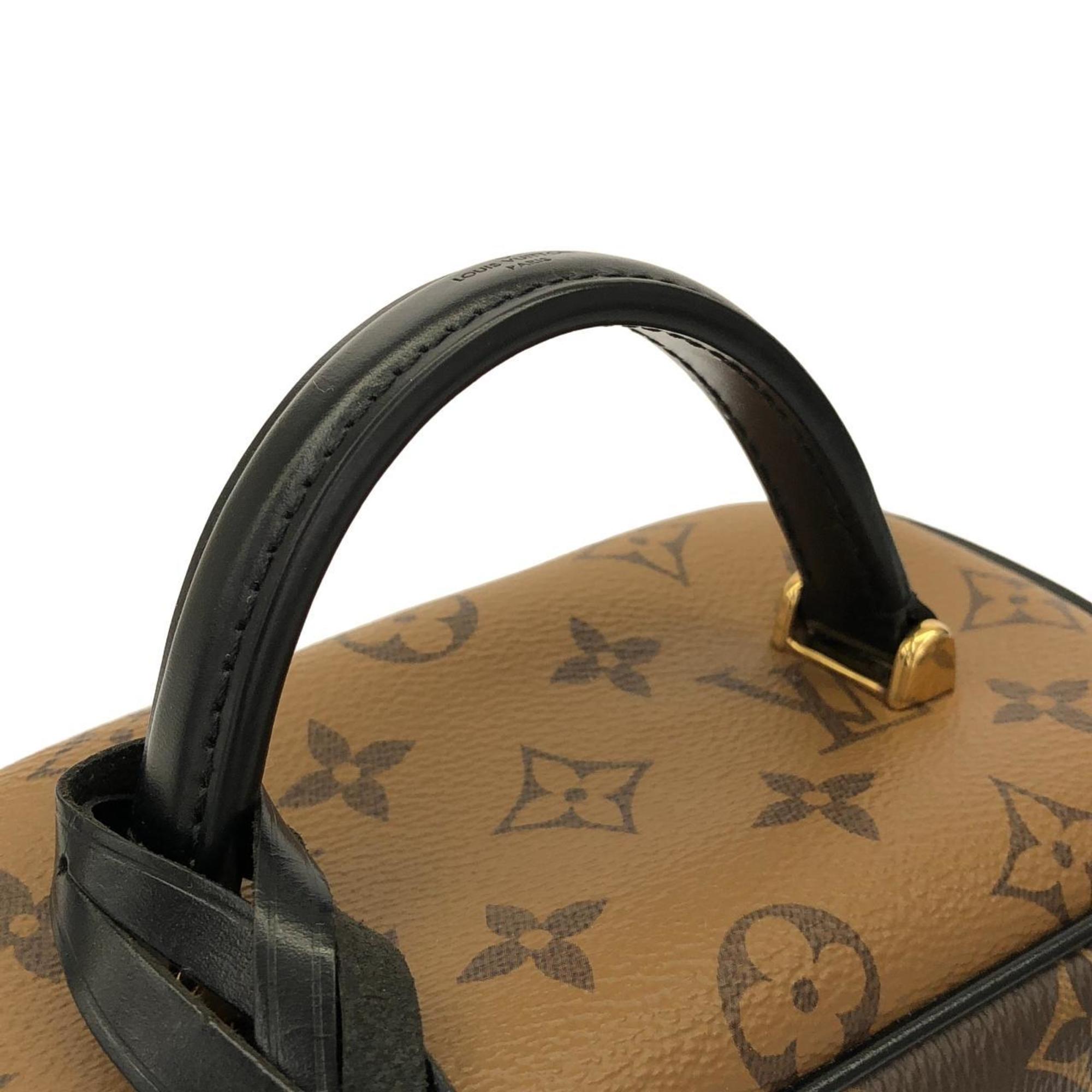 Louis Vuitton Monogram Marron Coated Canvas Handbag Vanity Bag (Pre-Owned)