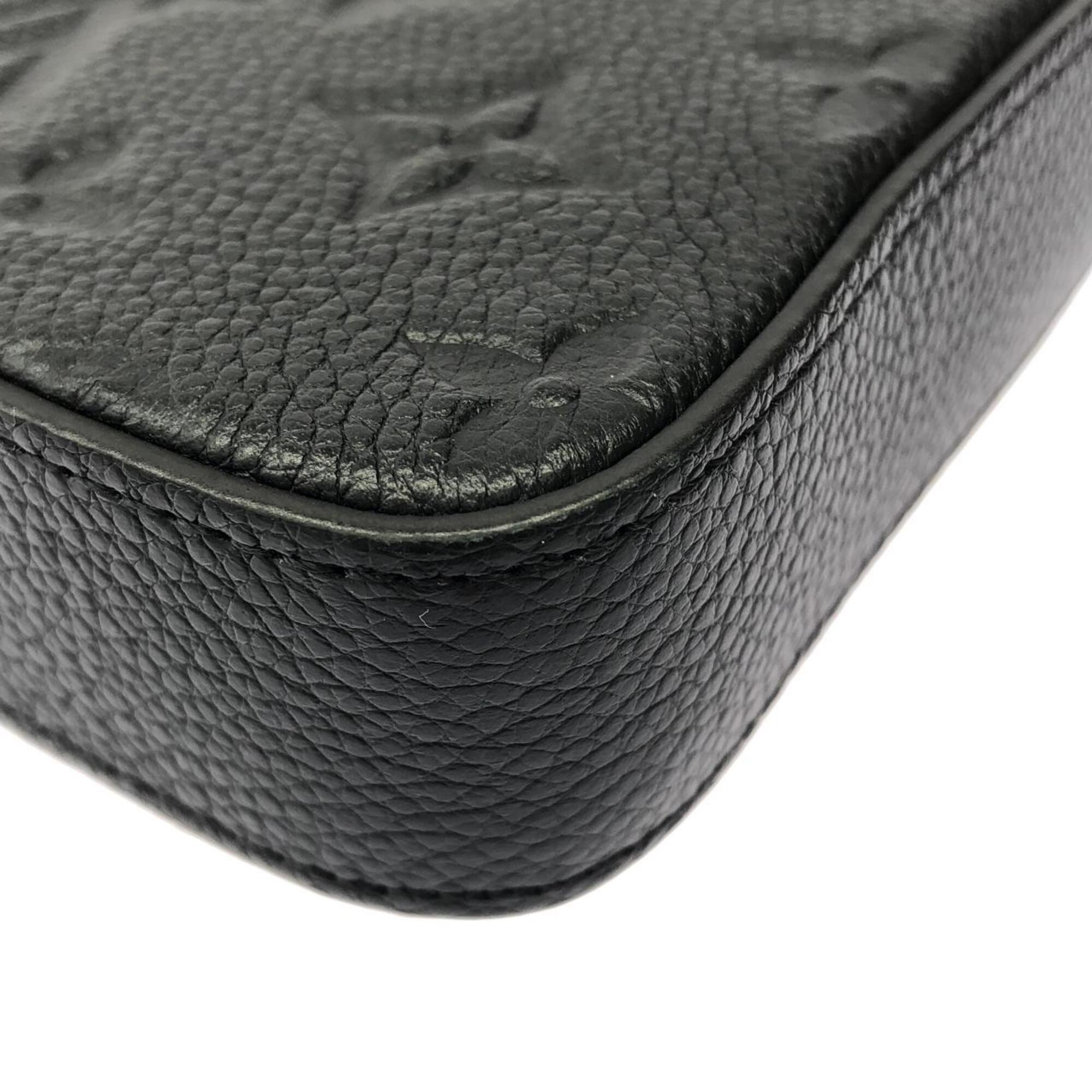 Louis Vuitton Black Leather Pochette Shoulder Bag (Pre-Owned)