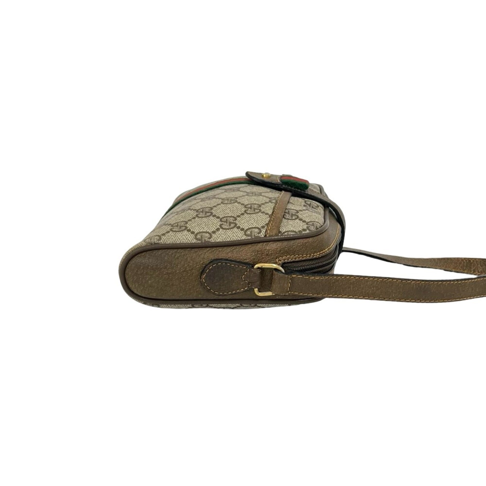 Gucci Brown Pvc Leather Shoulder Bag (Pre-Owned)