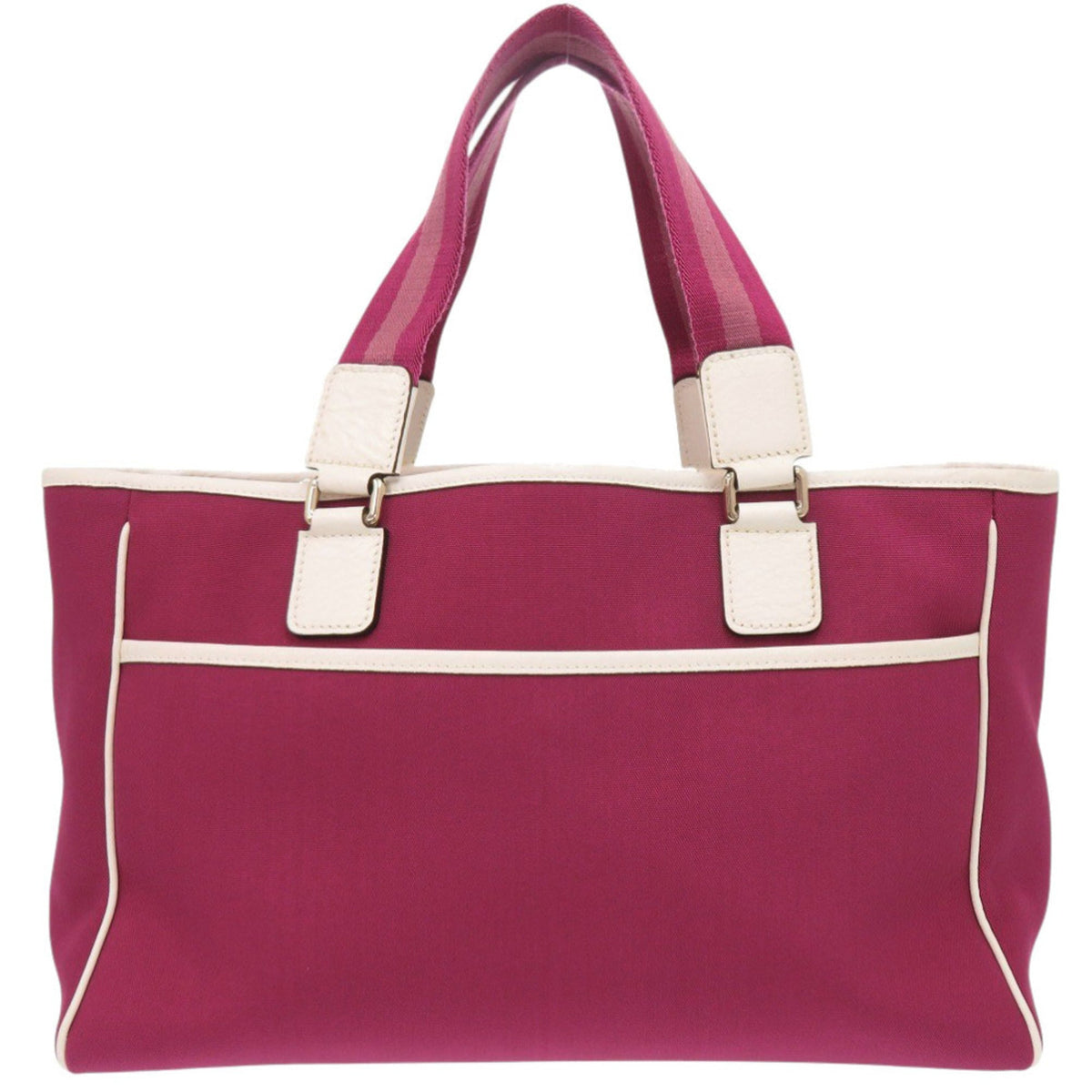 Gucci White Wine Canvas Tote Bag (Pre-Owned)