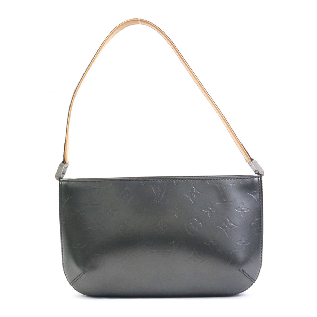 Louis Vuitton Black Gray Monogram Mat Shoulder Bag (Pre-Owned)