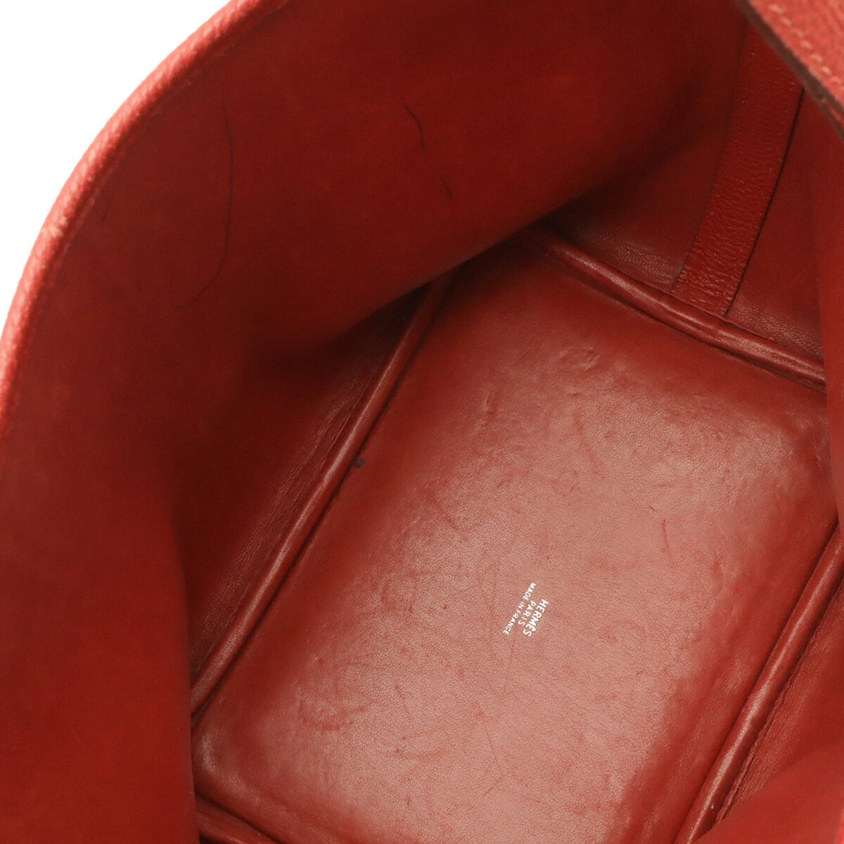 Hermes Multi-Color Red Color Rouge Vif Togo Leather Vibrato Leather Handbag Tote Bag (Pre-Owned)