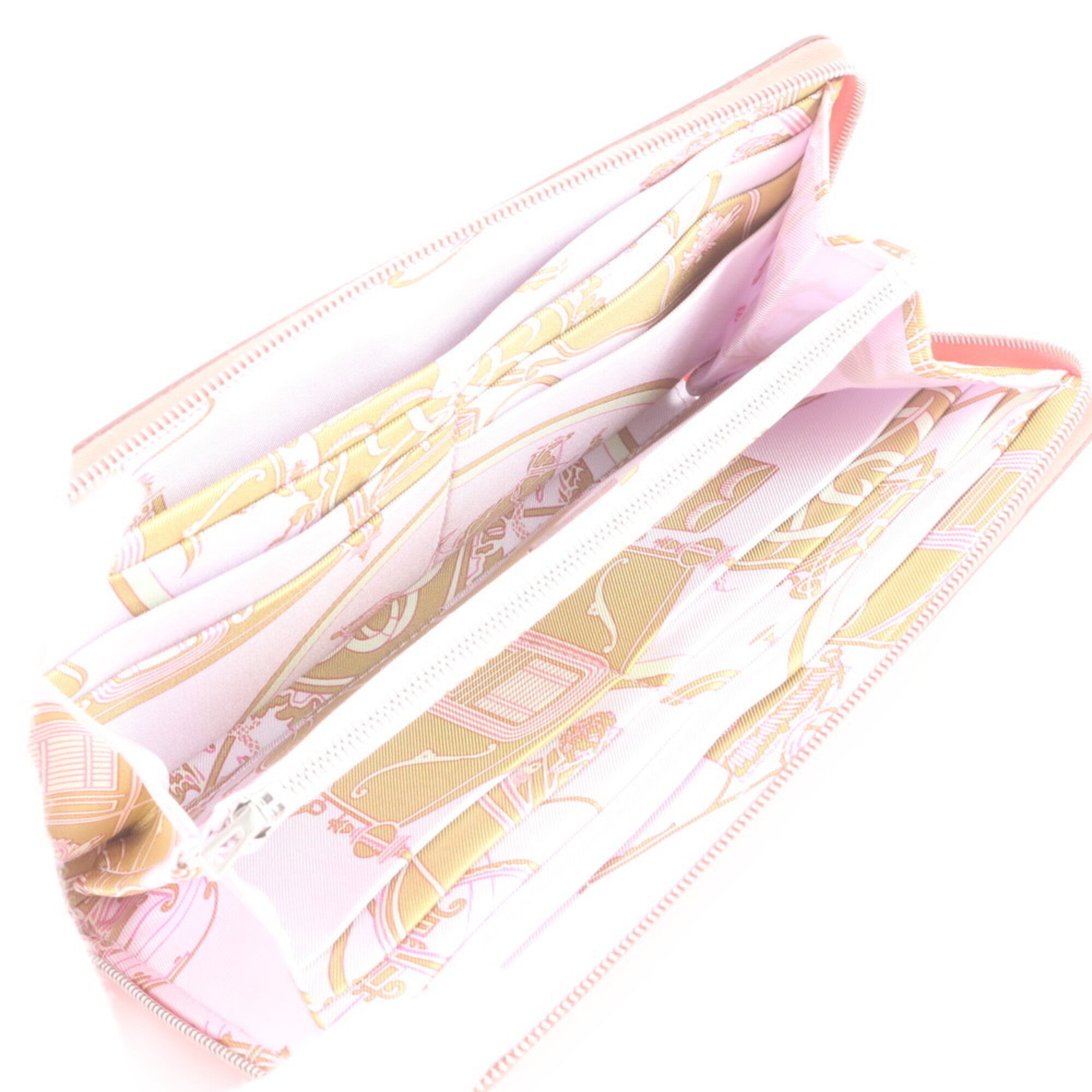 Hermes Pink Leather Long Wallet (Bi-Fold) (Pre-Owned)