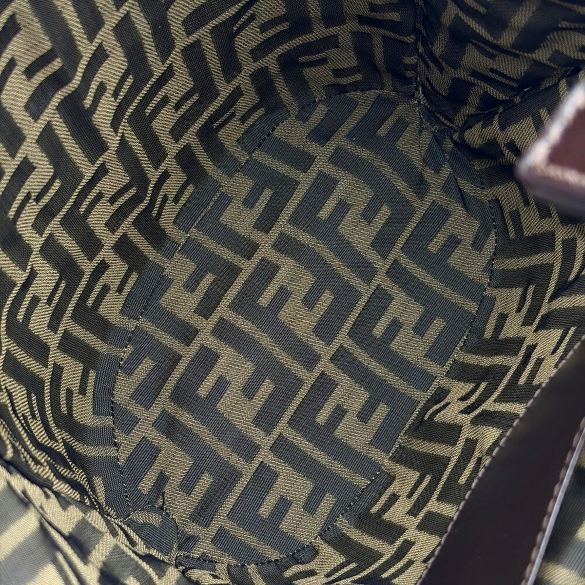 Fendi Brown Dark Brown Wisteria Vine Leather Basket (Pre-Owned)