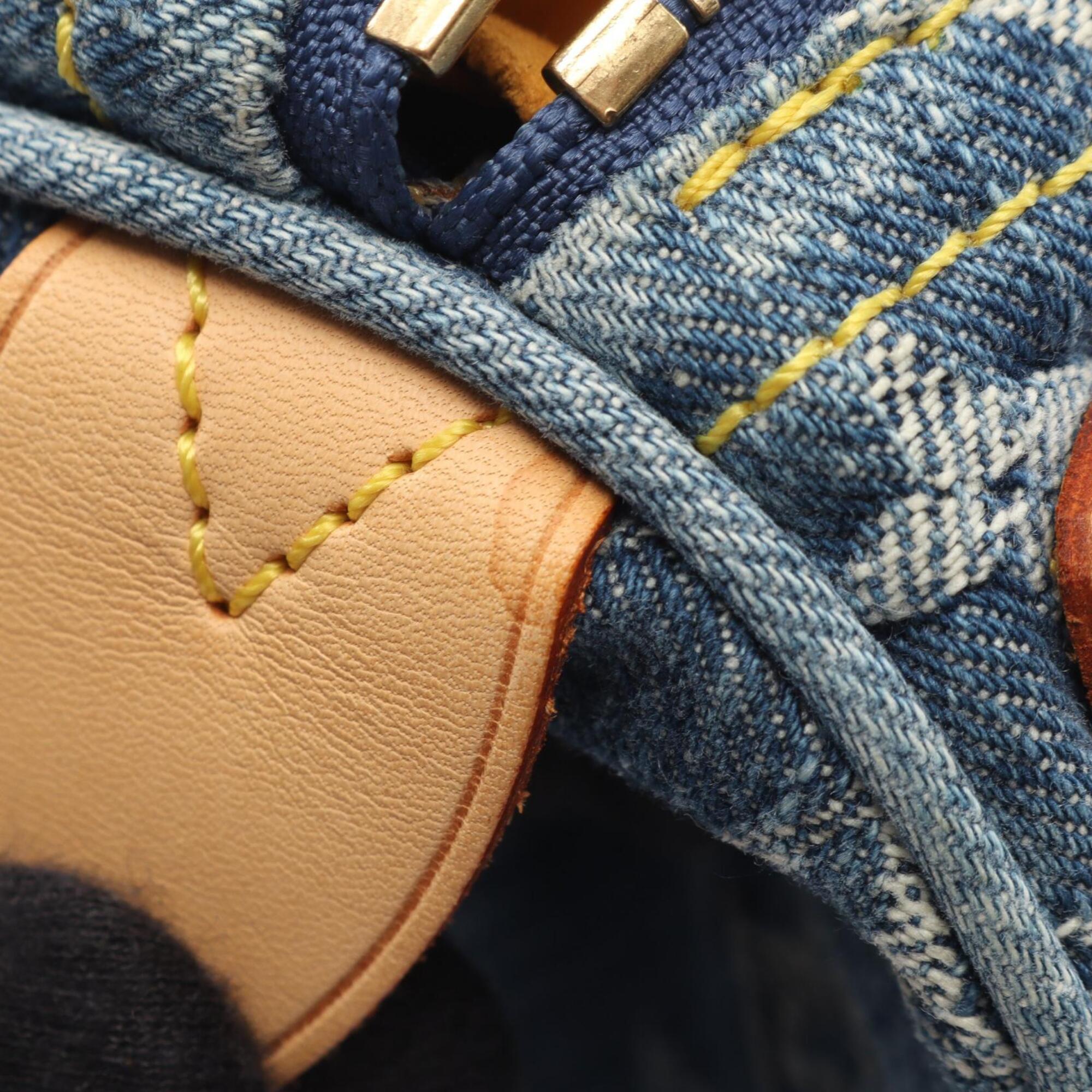 Louis Vuitton Blue Monogram Denim Handbag (Pre-Owned)