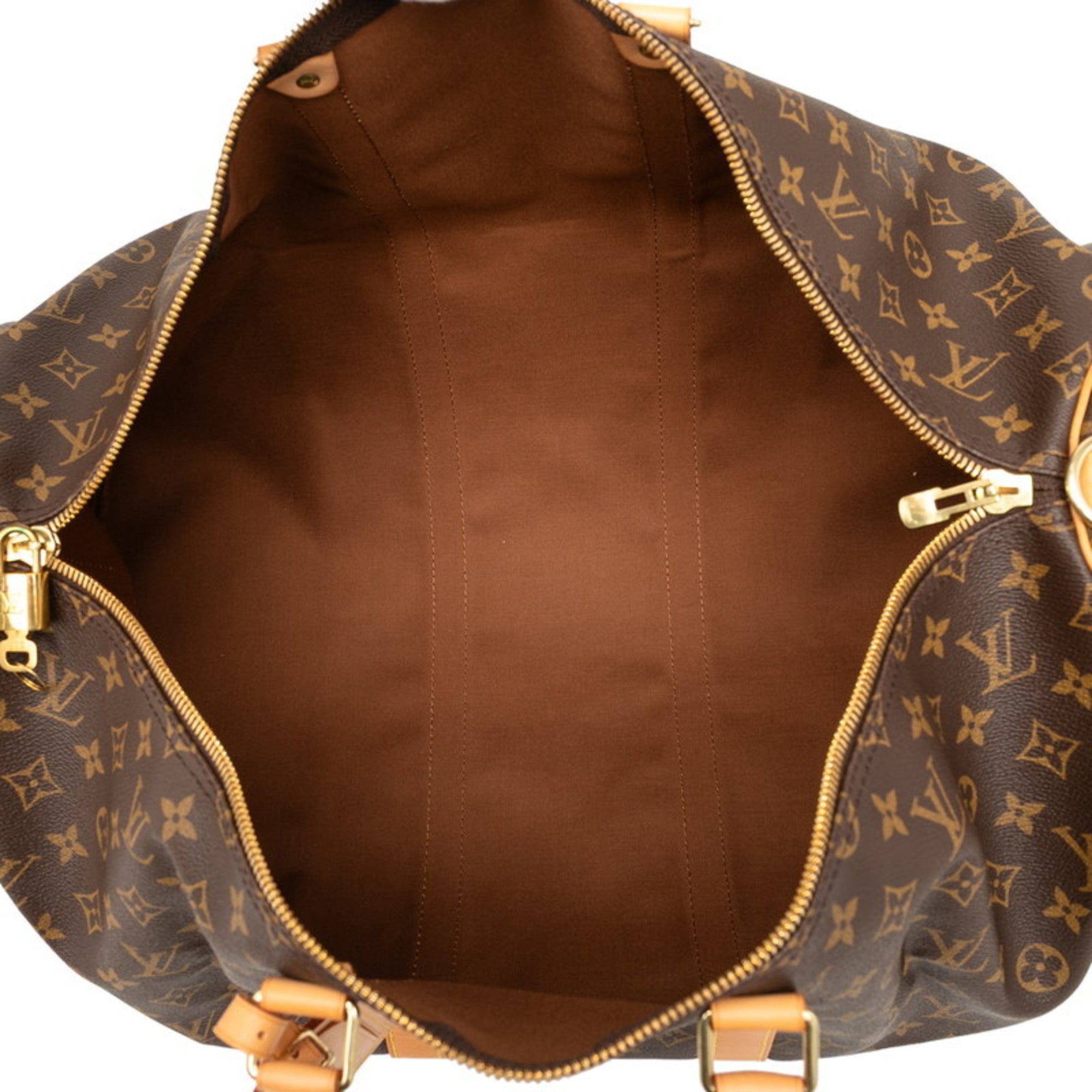 Louis Vuitton Brown Pvc Leather Boston Bag Shoulder Bag (Pre-Owned)
