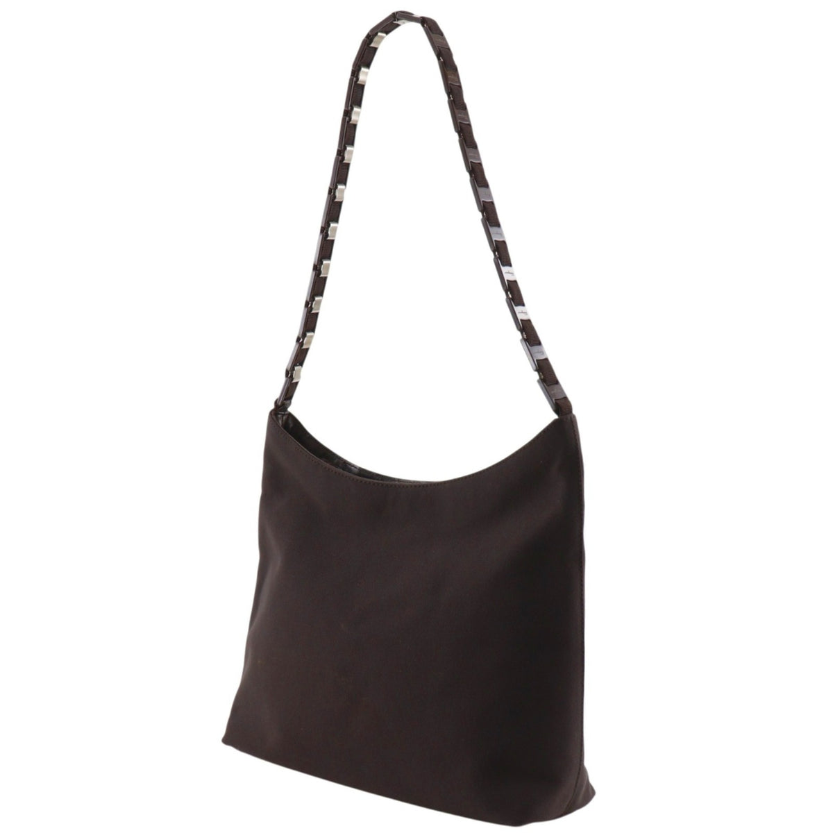 Salvatore Ferragamo Brown Nylon Canvas Shoulder Bag (Pre-Owned)