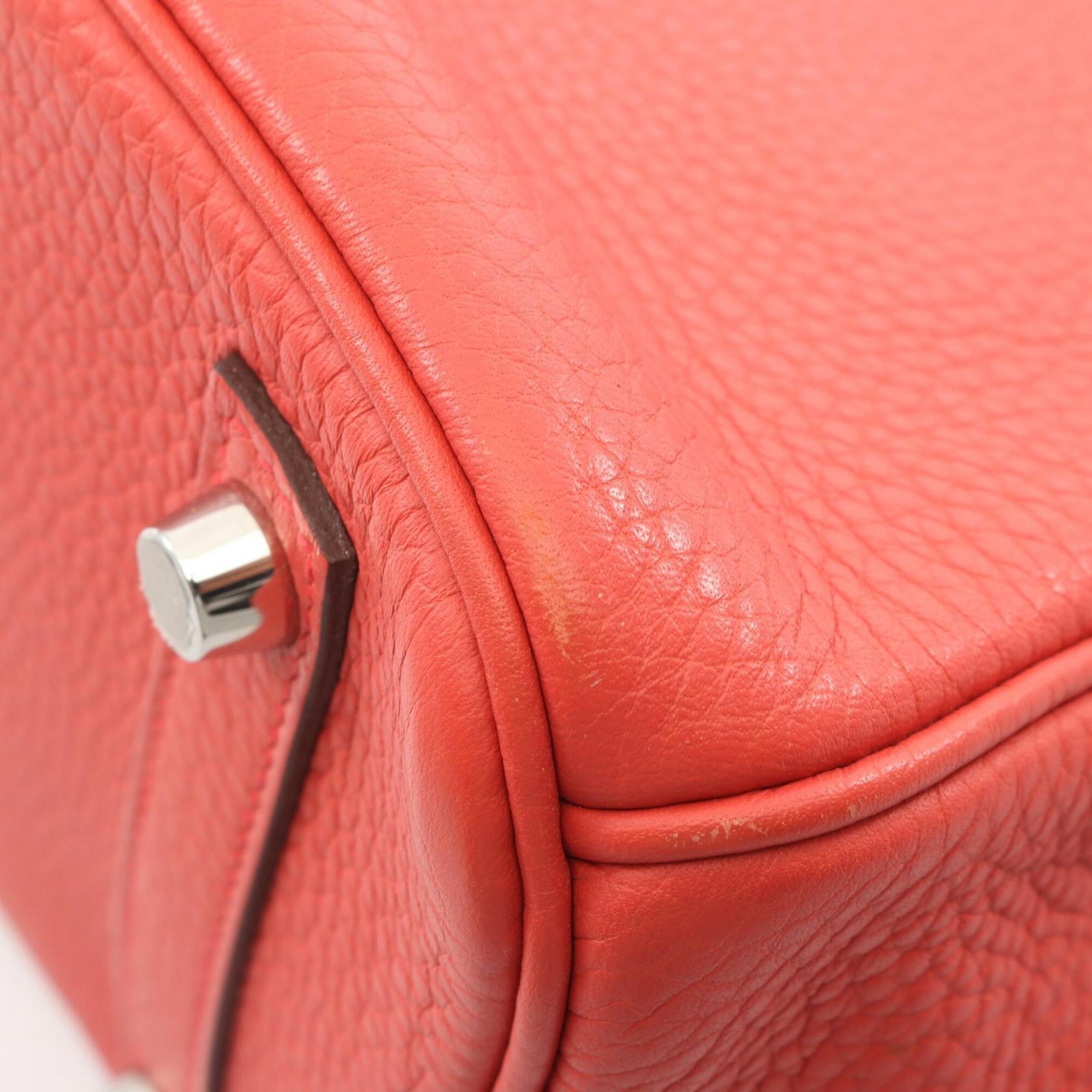Hermes Pink Taurillon Clemence Leather Handbag (Pre-Owned)