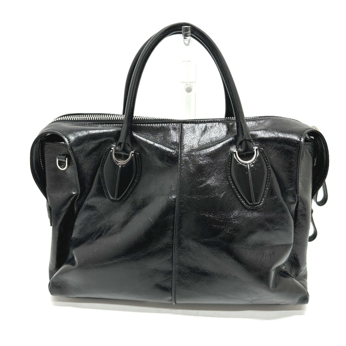 Tod's Black Leather Handbag (Pre-Owned)