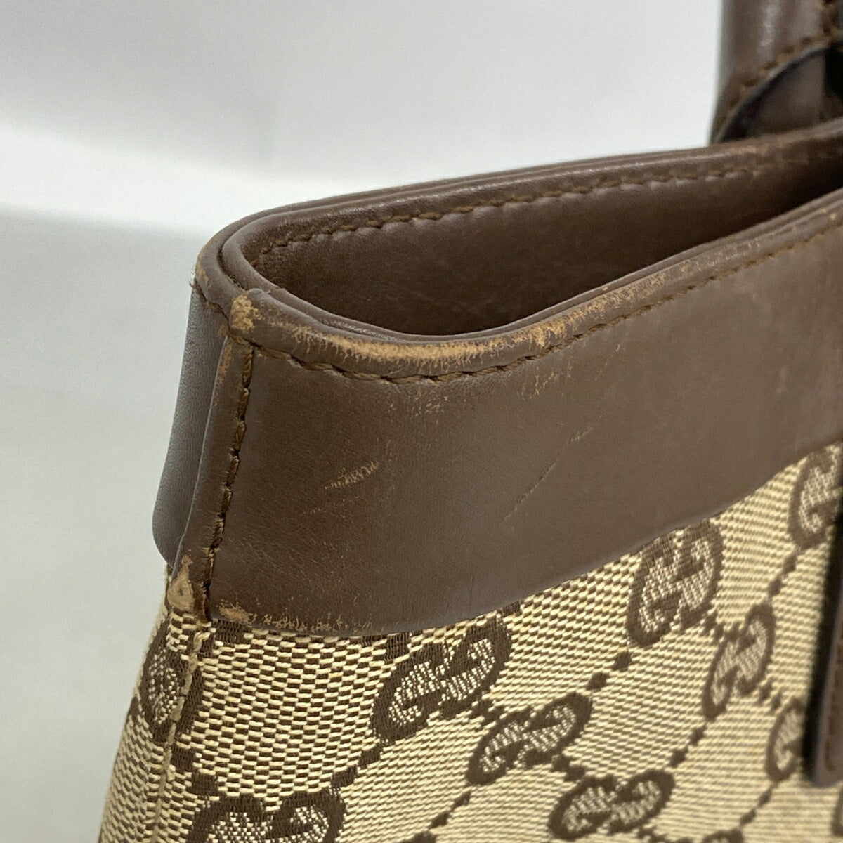 Gucci Brown Canvas Tote Bag (Pre-Owned)