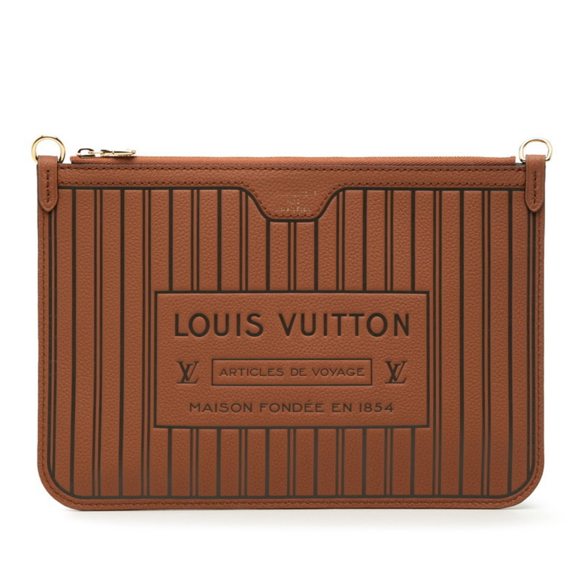 Louis Vuitton Brown Pvc Leather Handbag Pouch (Pre-Owned)