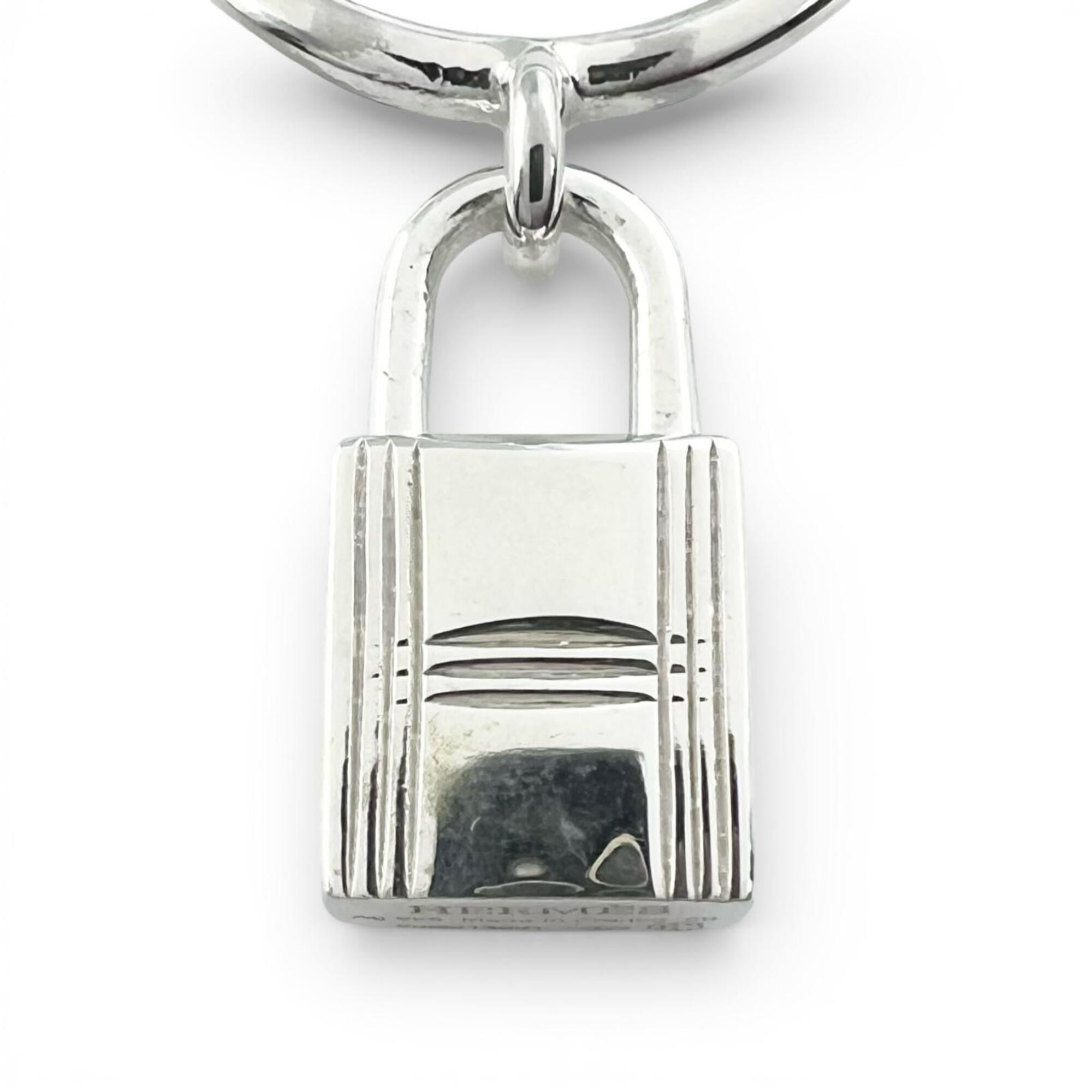 Hermes Silver Silver 925 Band Ring (Pre-Owned)