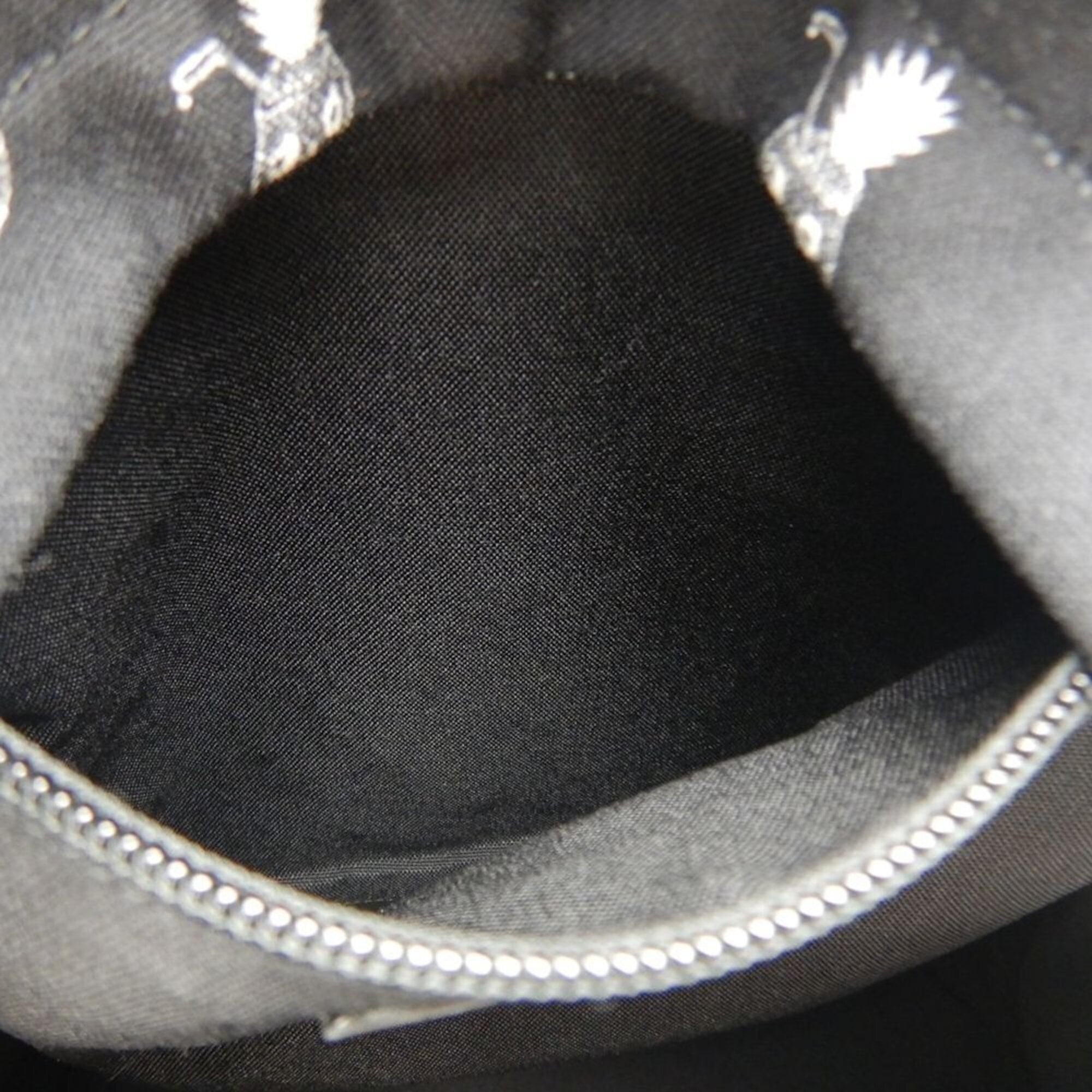 Saint Laurent Black White Canvas Backpack (Pre-Owned)