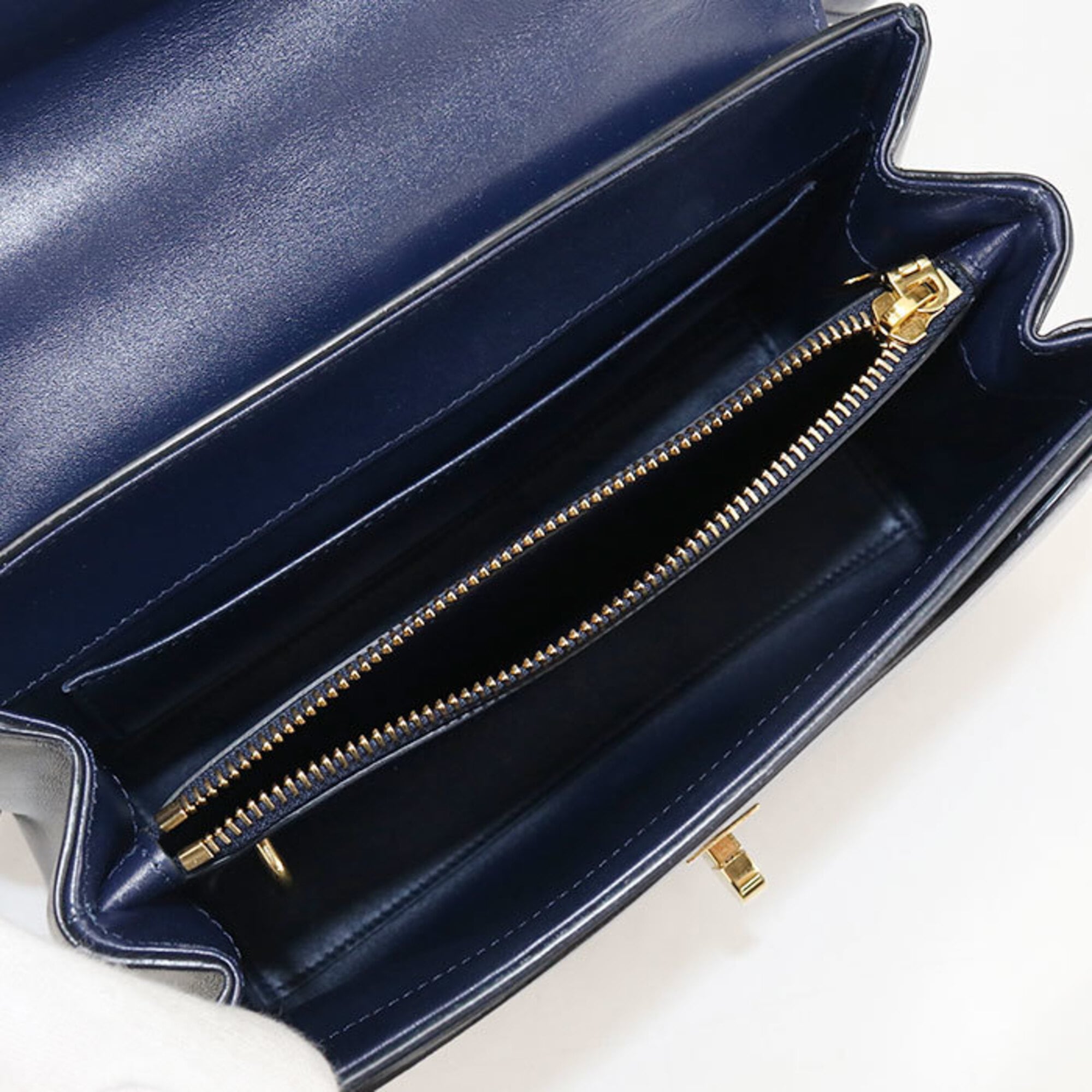 Celine Navy Leather Handbag (Pre-Owned)