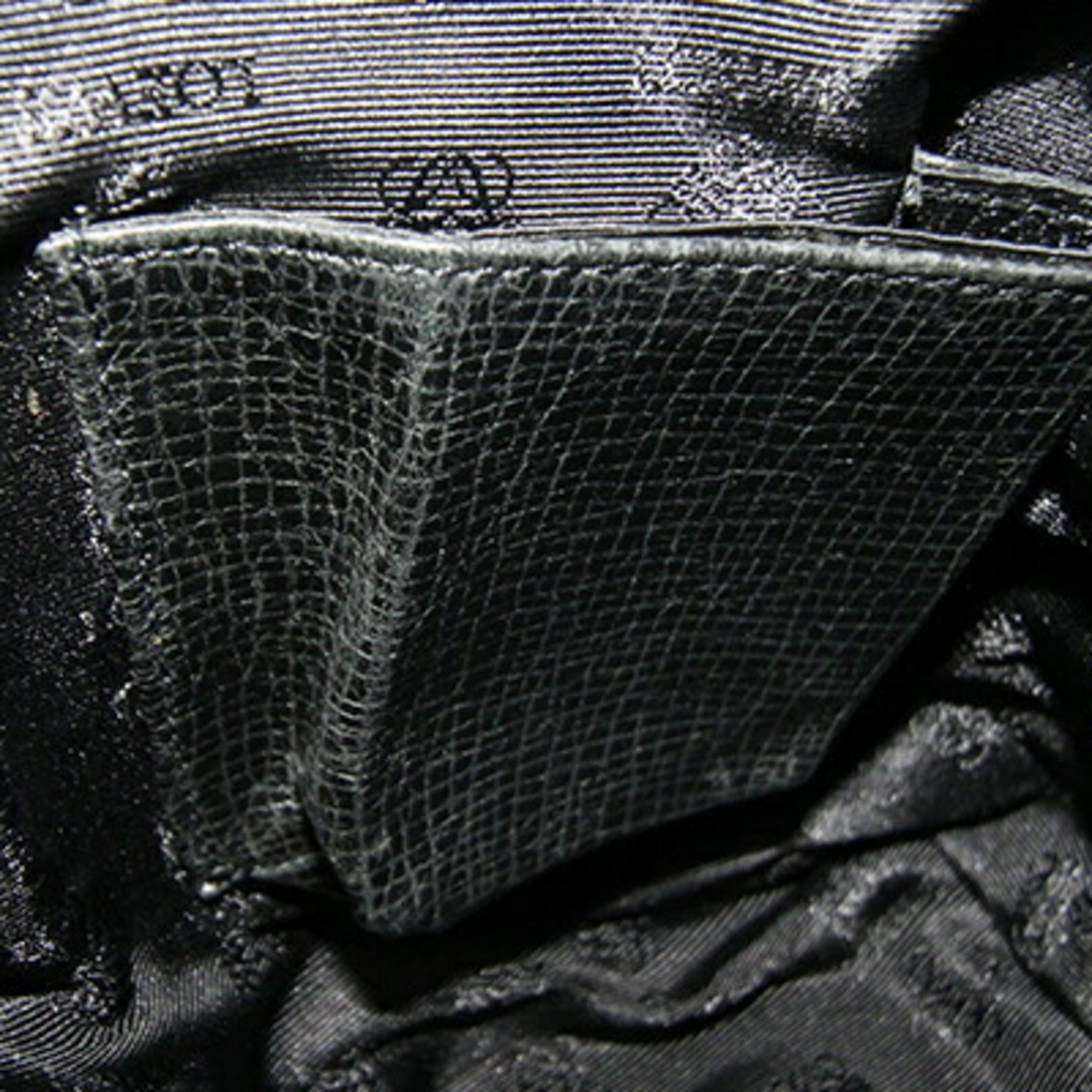 Loewe Black Gray Canvas Leather Handbag Shoulder Bag (Pre-Owned)