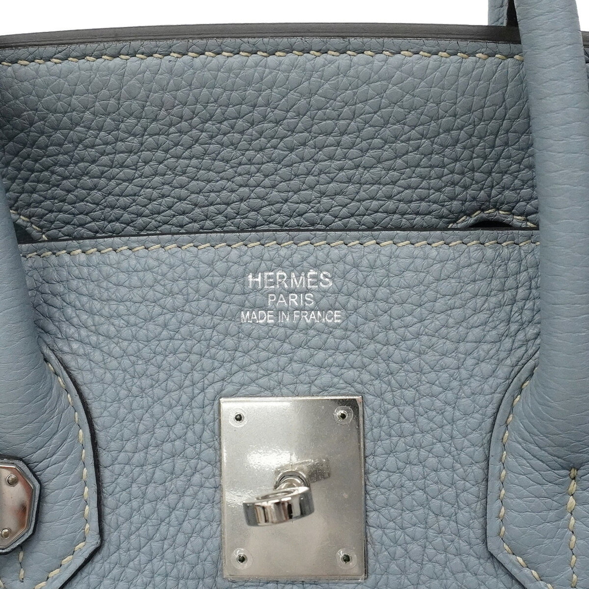 Hermes Blue Lin Togo Leather Handbag (Pre-Owned)