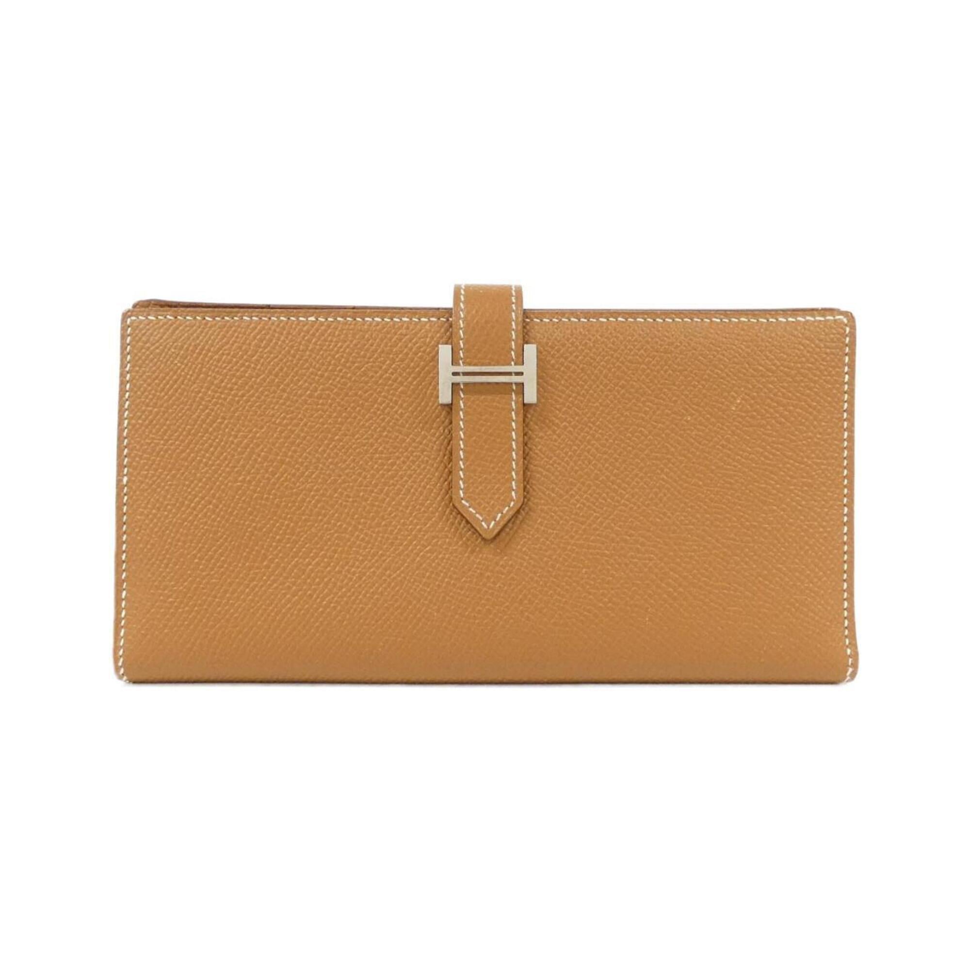 Hermes Brown Epsom Leather Long Wallet (Bi-Fold) (Pre-Owned)