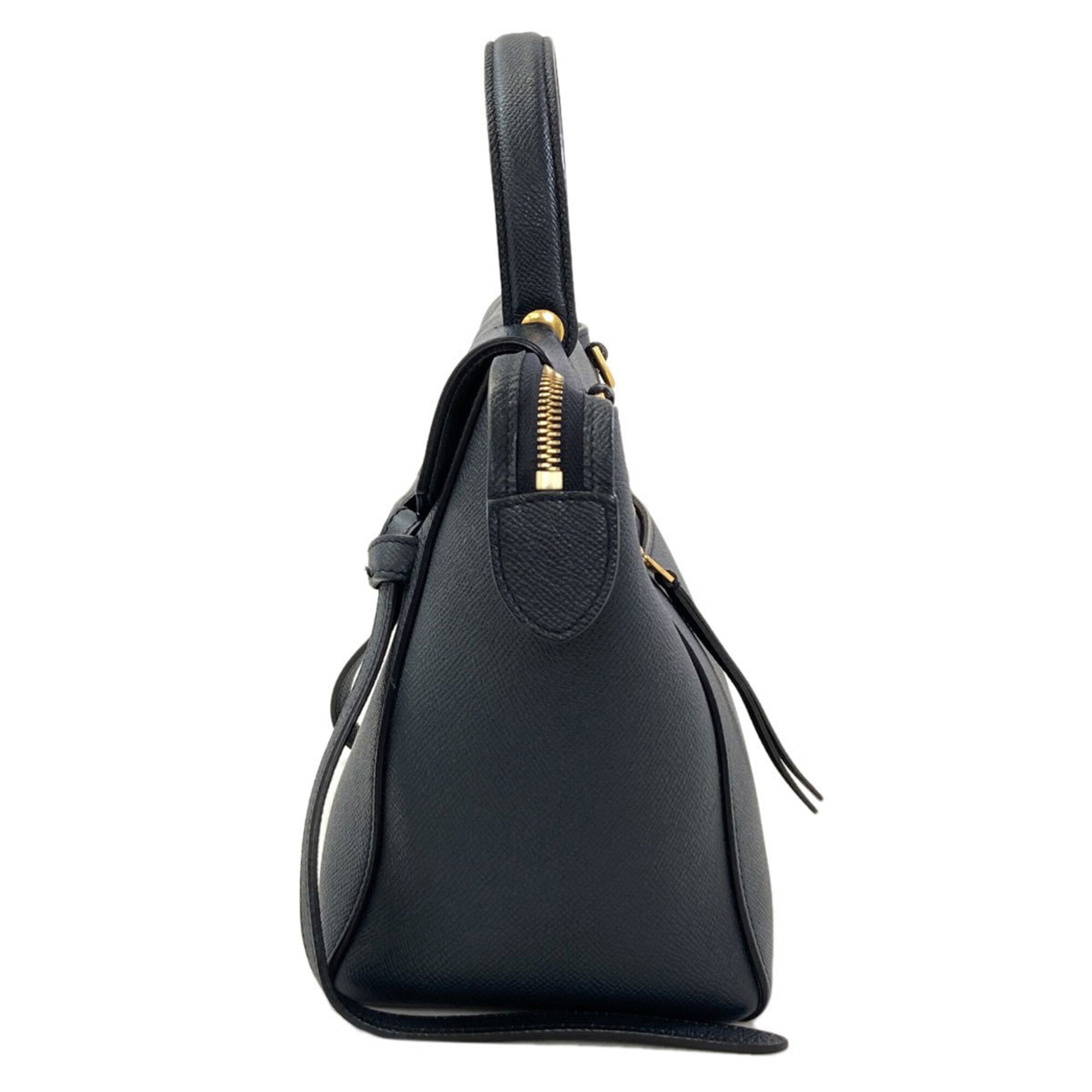 Celine Navy Leather Handbag (Pre-Owned)