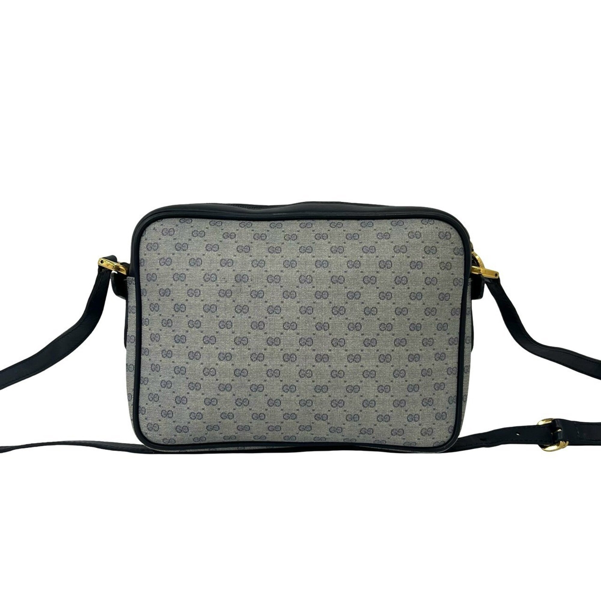 Gucci Navy Leather Pvc Pochette Shoulder Bag (Pre-Owned)