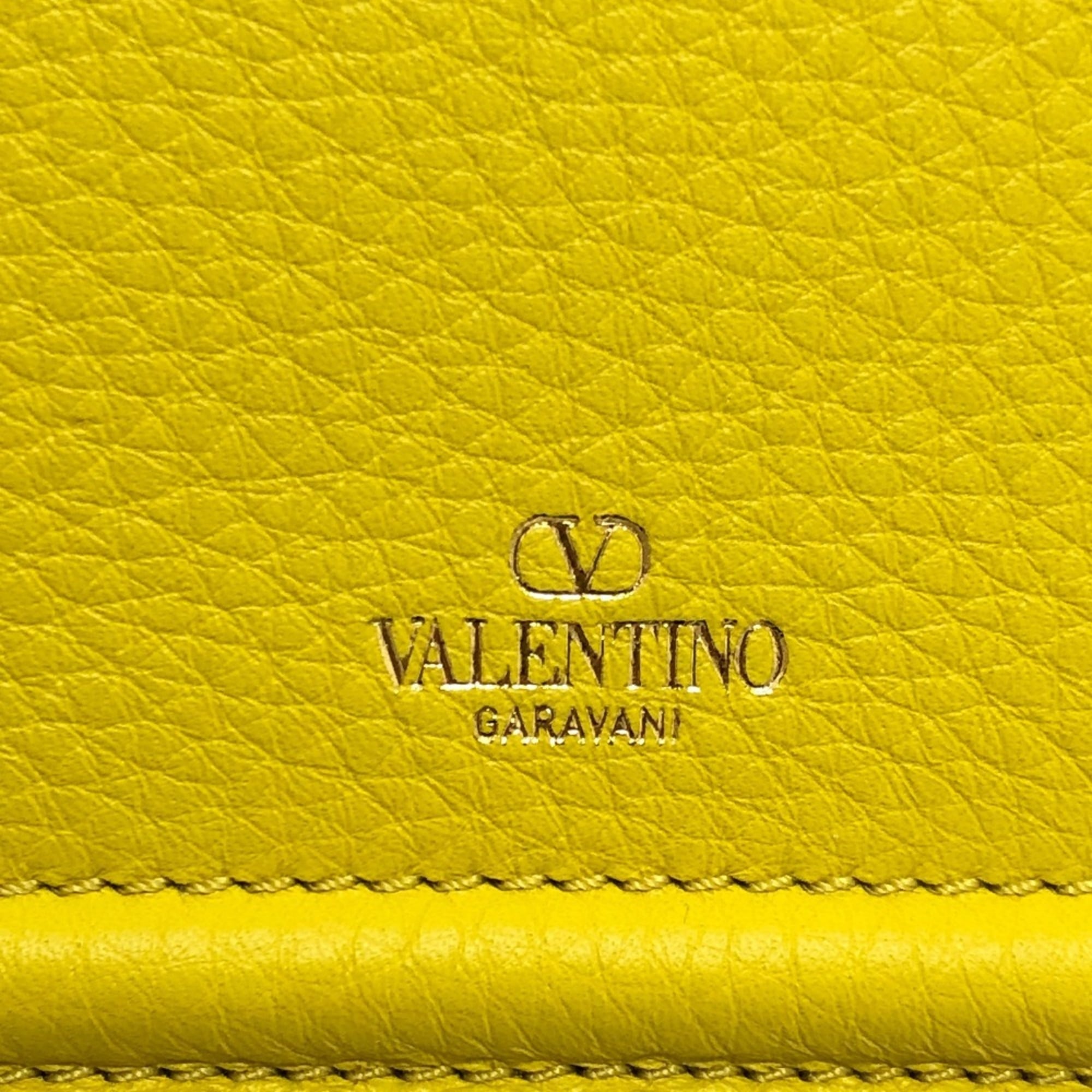 Valentino Yellow Leather Shoulder Bag (Pre-Owned)
