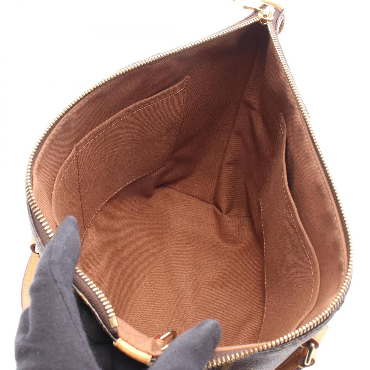 Louis Vuitton Brown Monogram Coated Canvas Handbag Tote Bag (Pre-Owned)