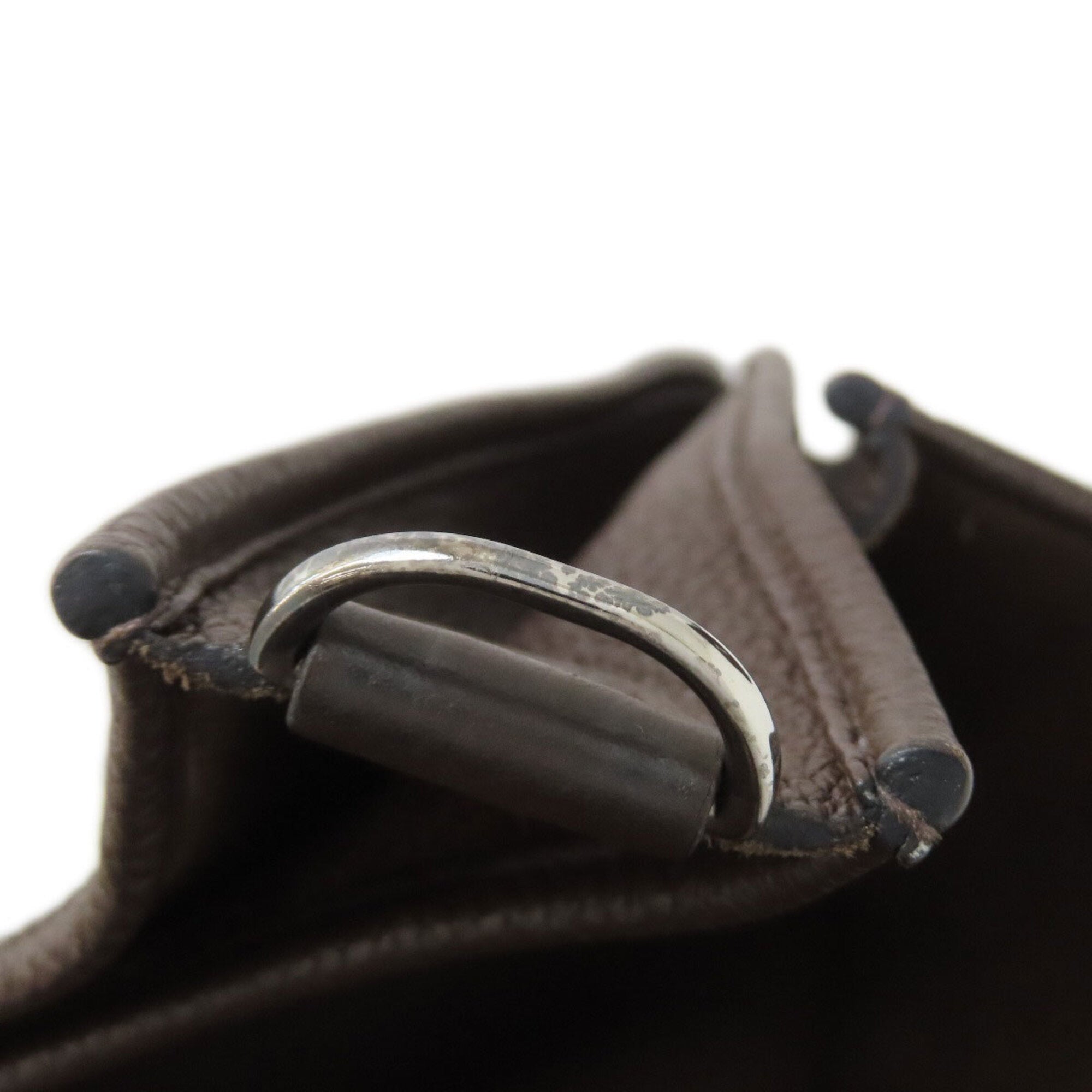 Hermes Dark Brown Taurillon Clemence Leather Shoulder Bag (Pre-Owned)