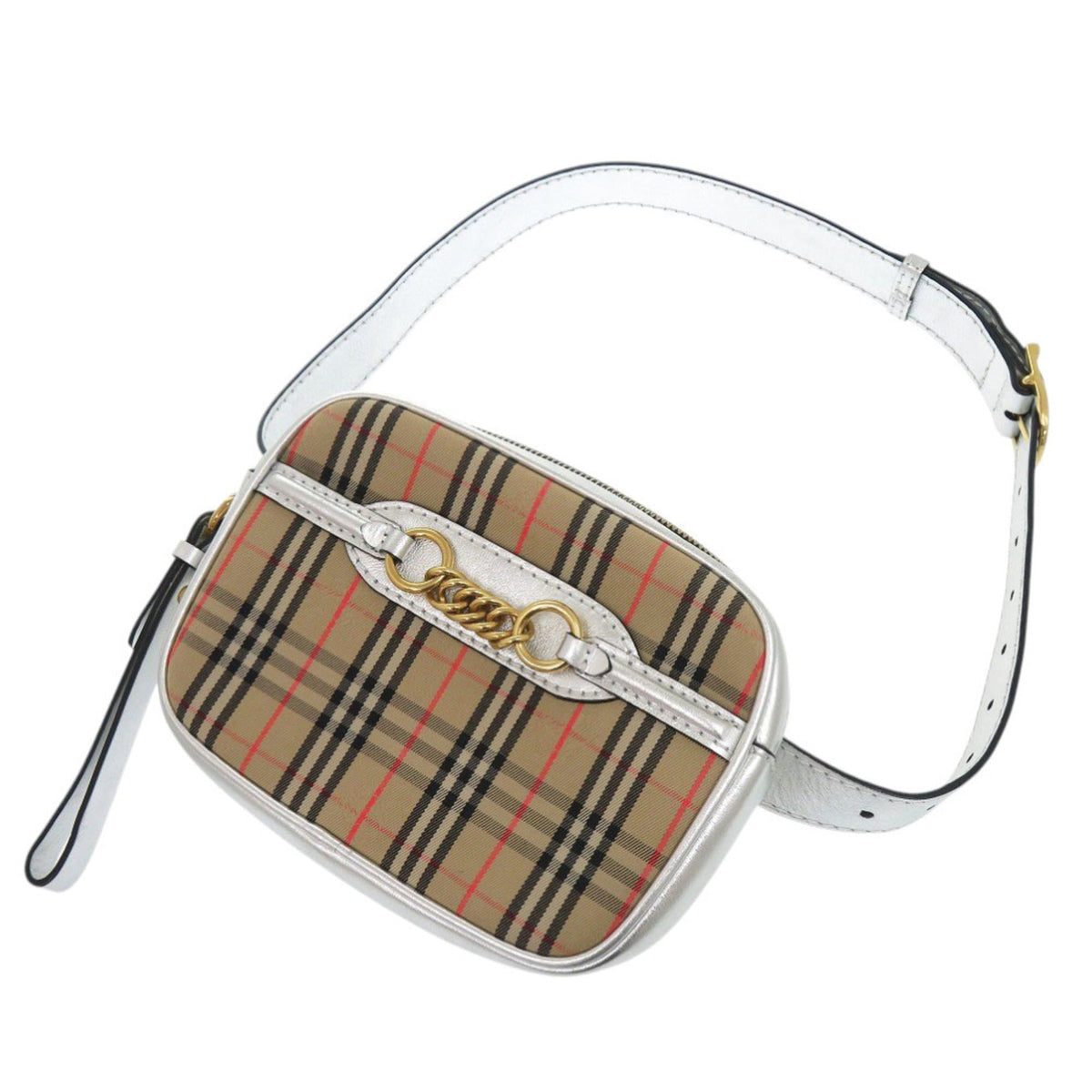 Burberry Beige Cotton Fanny Pack Sling Bag (Pre-Owned)