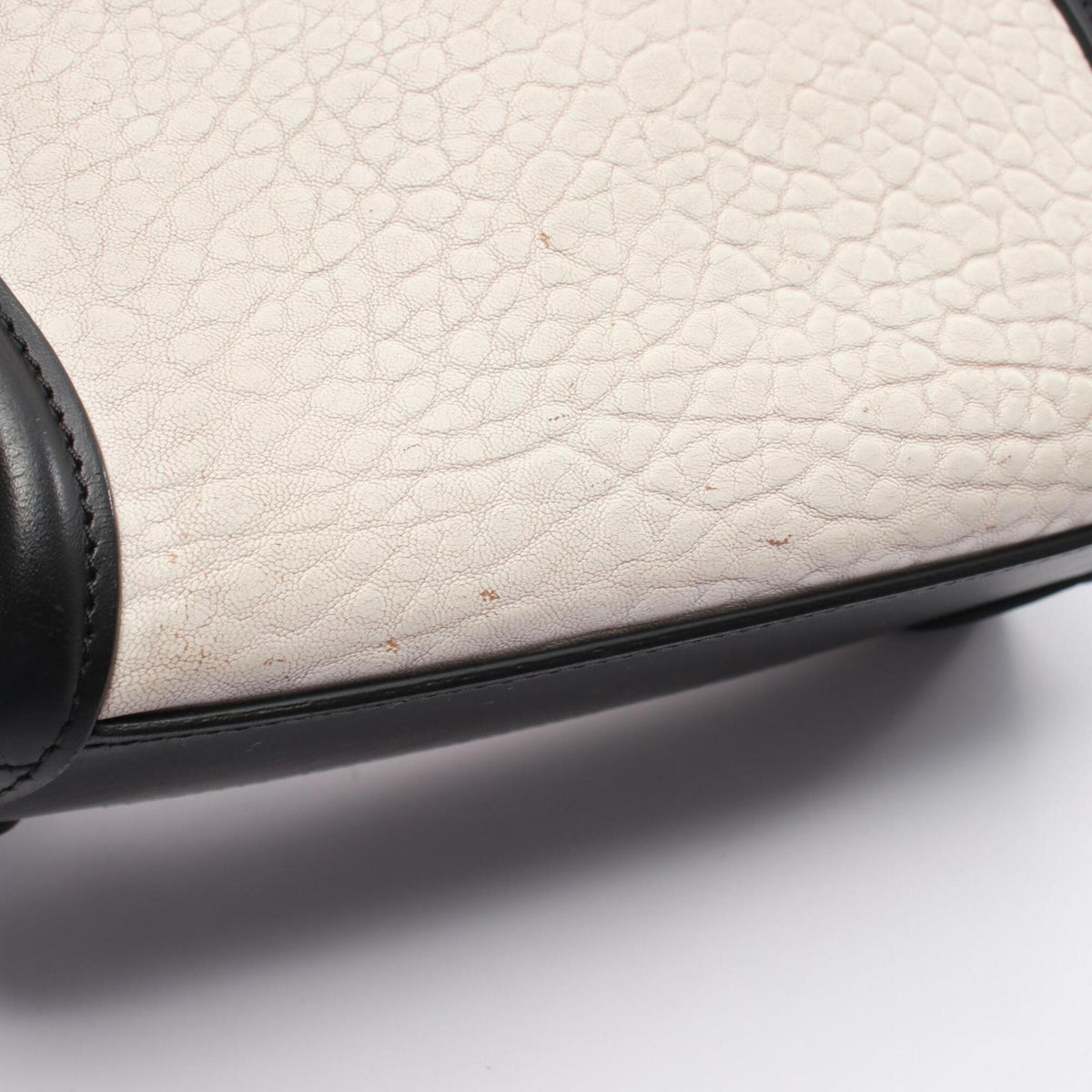 Celine Black White Leather Handbag (Pre-Owned)